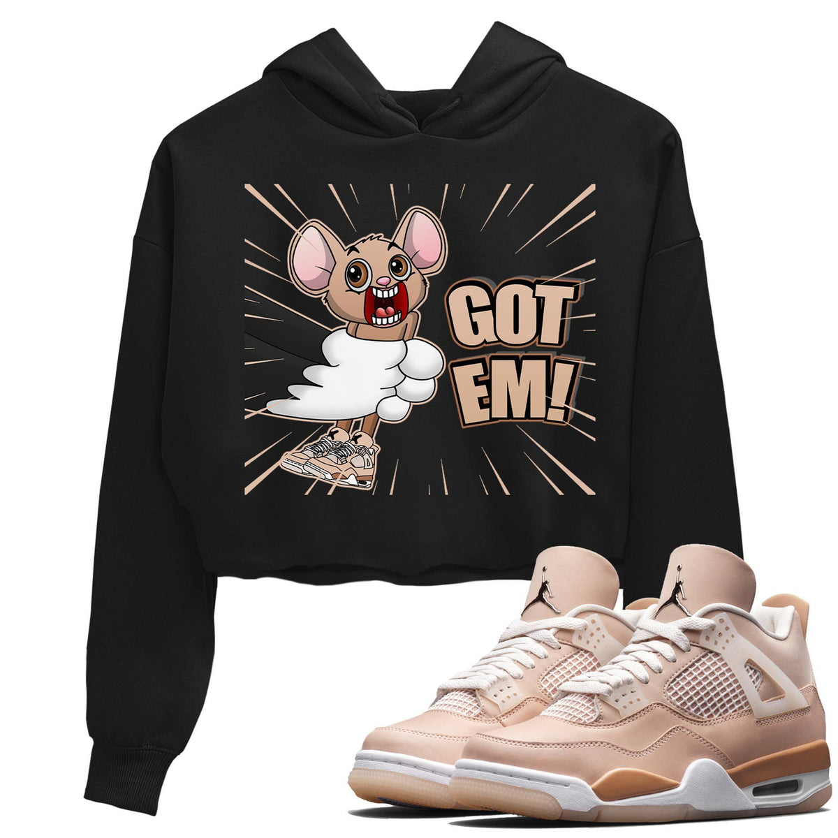 Jordan 4 Shimmer Sneaker Matching T-Shirt T&J Got Em Sneaker Tees Jordan 4 Shimmer Sneaker Release Tees Women's Shirts