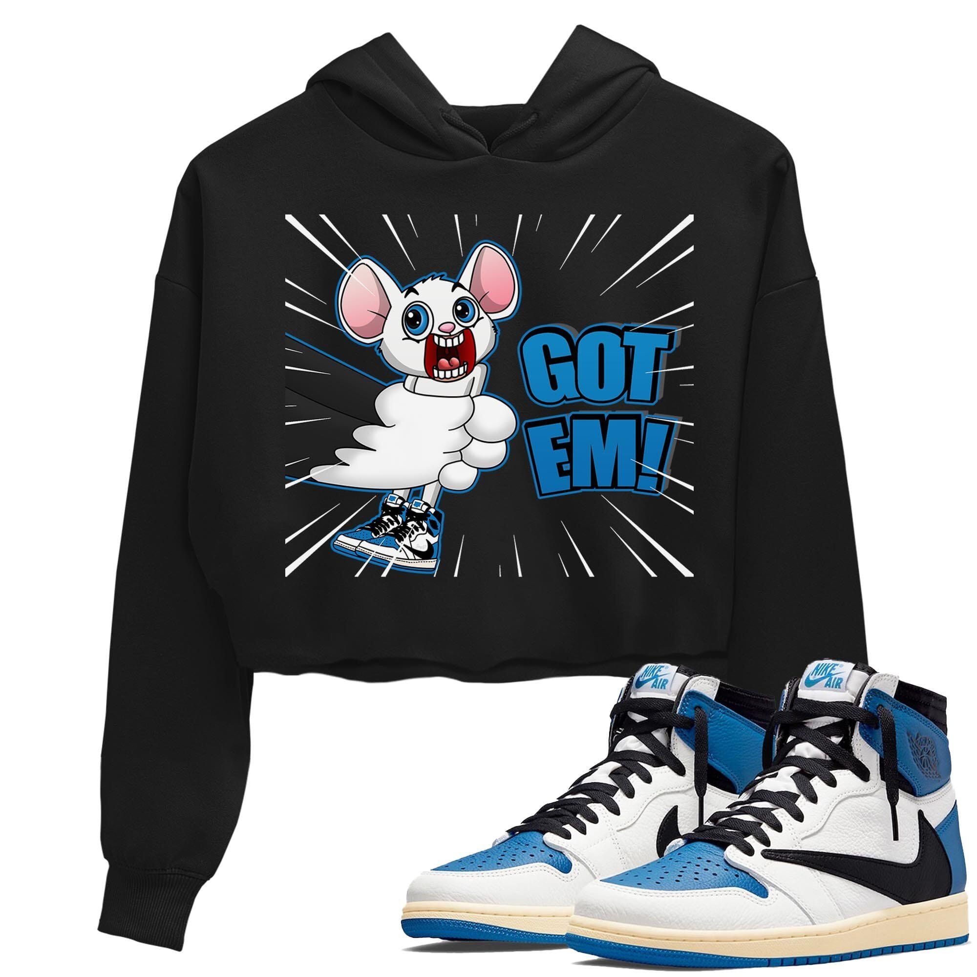 Jordan 1 Travis Scott Fragment Sneaker Matching T-Shirt T&J Got Em Sneaker Tees Jordan 1 Travis Scott Fragment Sneaker Release Tees Women's Shirts