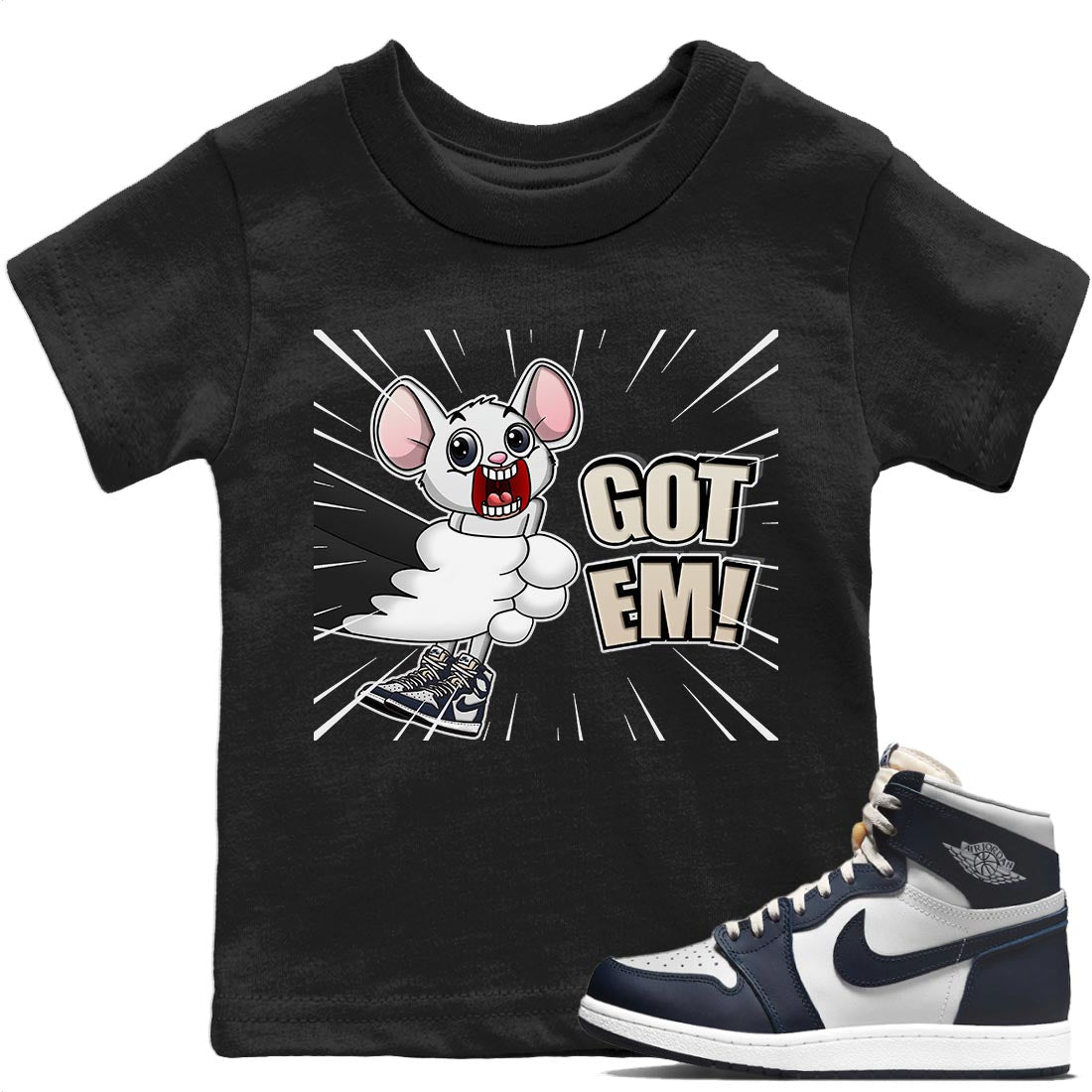 Jordan 1 '85 Georgetown Sneaker Match Tees T&J Got Em Sneaker Tees Jordan 1 '85 Georgetown Jordan to match sneaker T-Shirt Kids Shirts