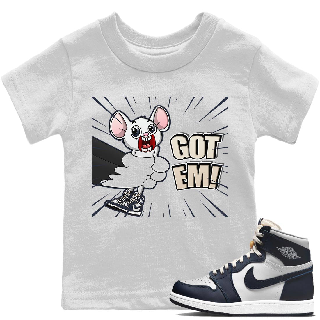 Jordan 1 '85 Georgetown Sneaker Match Tees T&J Got Em Sneaker Tees Jordan 1 '85 Georgetown Jordan to match sneaker T-Shirt Kids Shirts