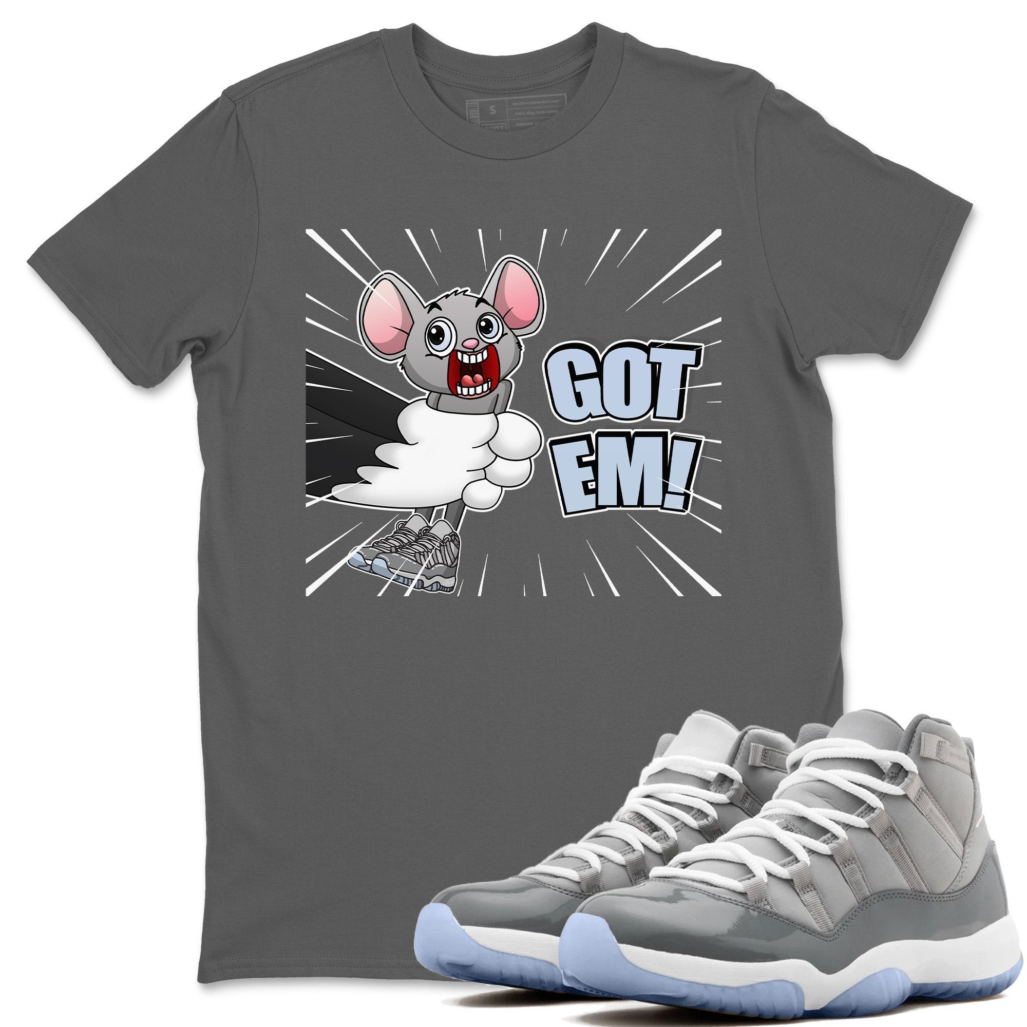 Jordan 11 Cool Grey Shirt To Match Jordans T&J Got Em Sneaker Tees Jordan 11 Cool Grey Drip Gear Zone Sneaker Matching Clothing Unisex Shirts