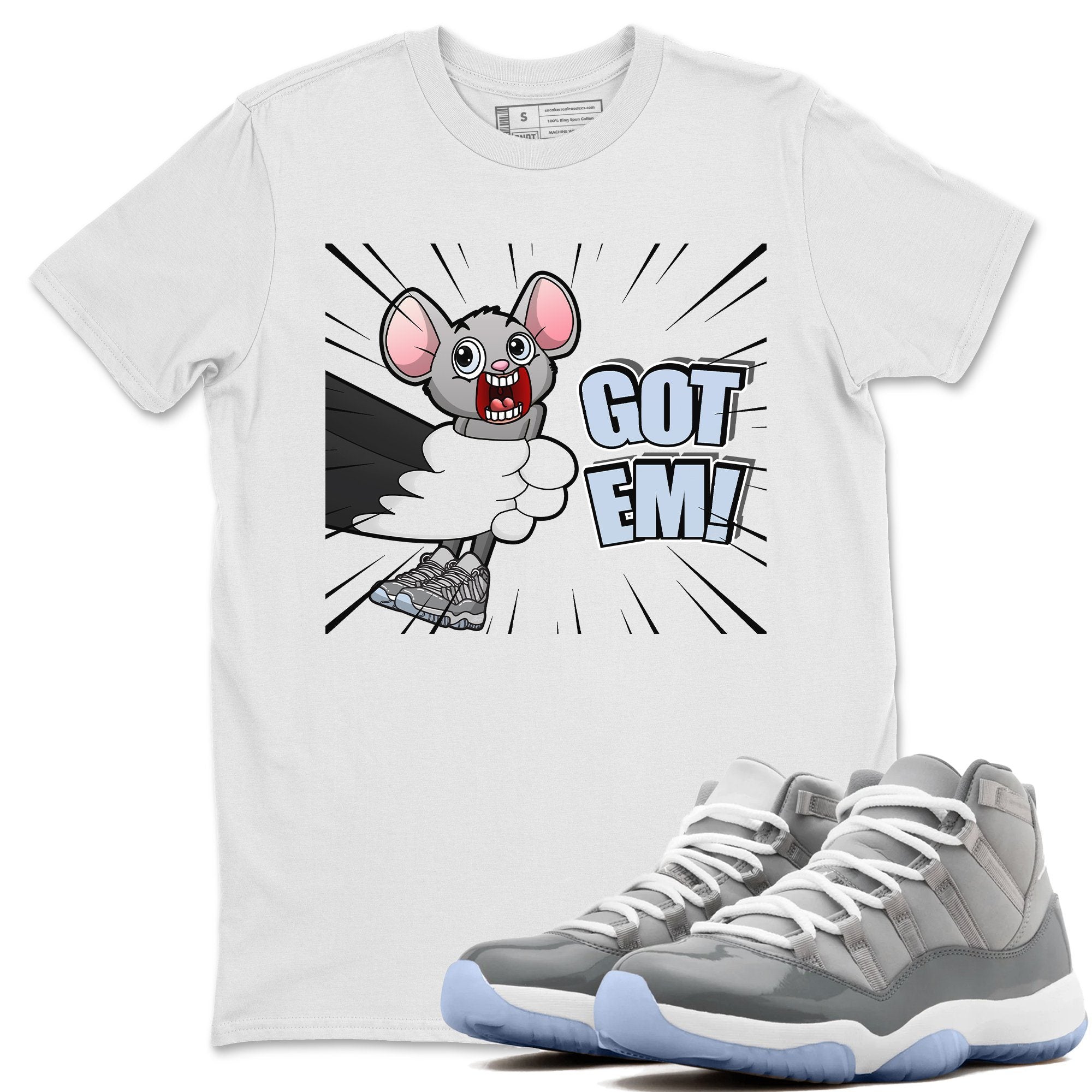 Jordan 11 Cool Grey Shirt To Match Jordans T&J Got Em Sneaker Tees Jordan 11 Cool Grey Drip Gear Zone Sneaker Matching Clothing Unisex Shirts
