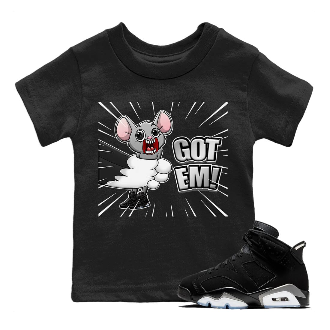 Jordan 6 Chrome Sneaker Matching T-Shirt T&J Got Em Sneaker Tees Jordan 6 Chrome Sneaker Release Tees Kids Shirts
