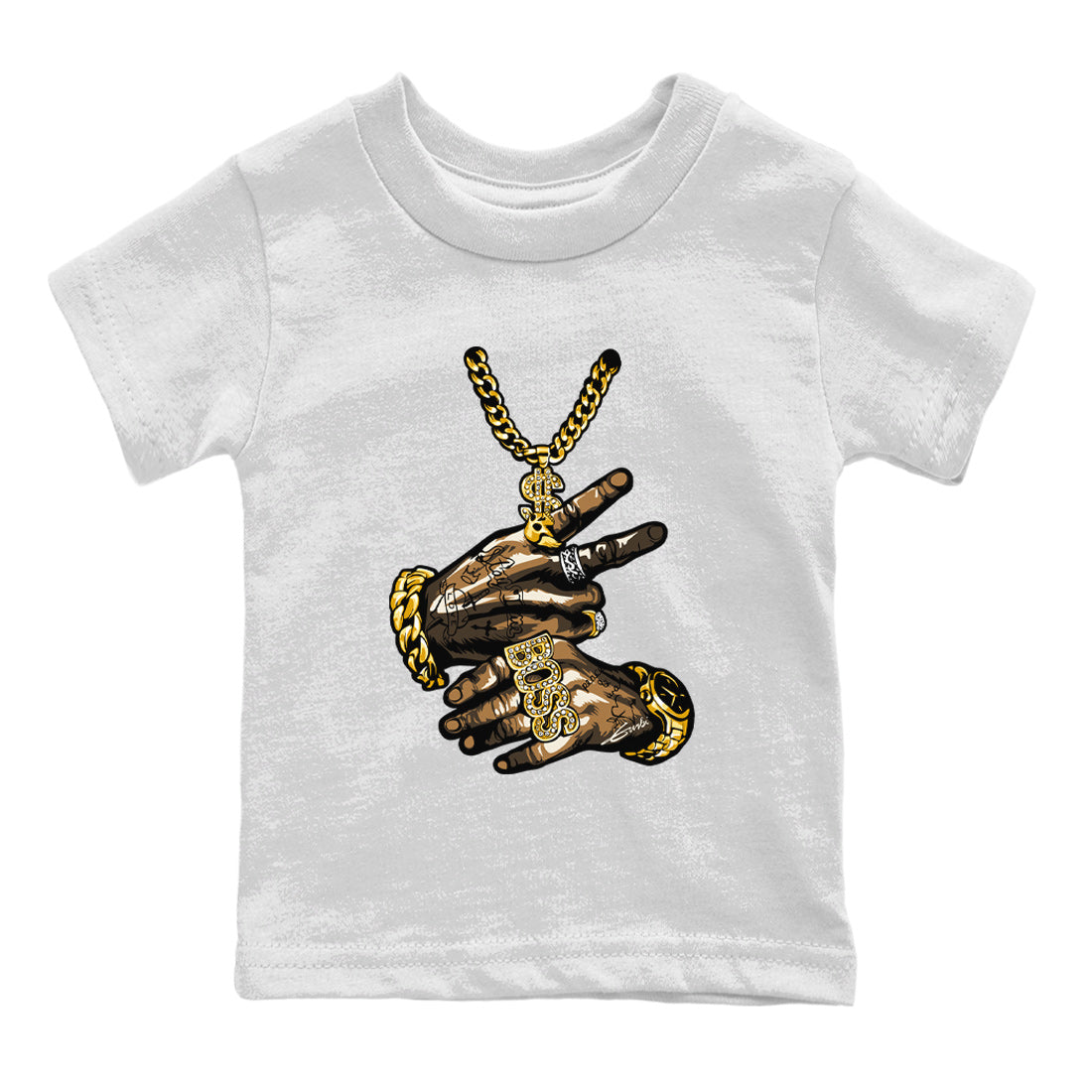 Air Jordan 3 Palomino Sneaker Match Tees Tattoo Hands Sneaker Tees Jordan 3 Palomino Sneaker Release Tees Kids Shirts White 2