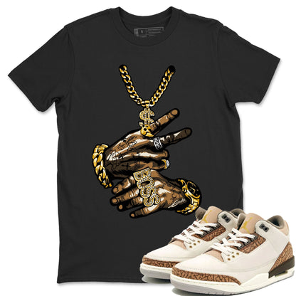 Air Jordan 3 Palomino Sneaker Match Tees Tattoo Hands Sneaker Tees Jordan 3 Palomino Sneaker Release Tees Unisex Shirts Black 1