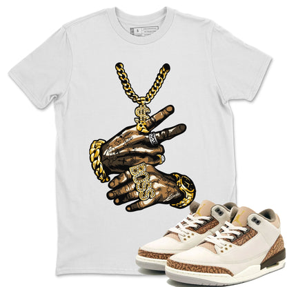 Air Jordan 3 Palomino Sneaker Match Tees Tattoo Hands Sneaker Tees Jordan 3 Palomino Sneaker Release Tees Unisex Shirts White 1