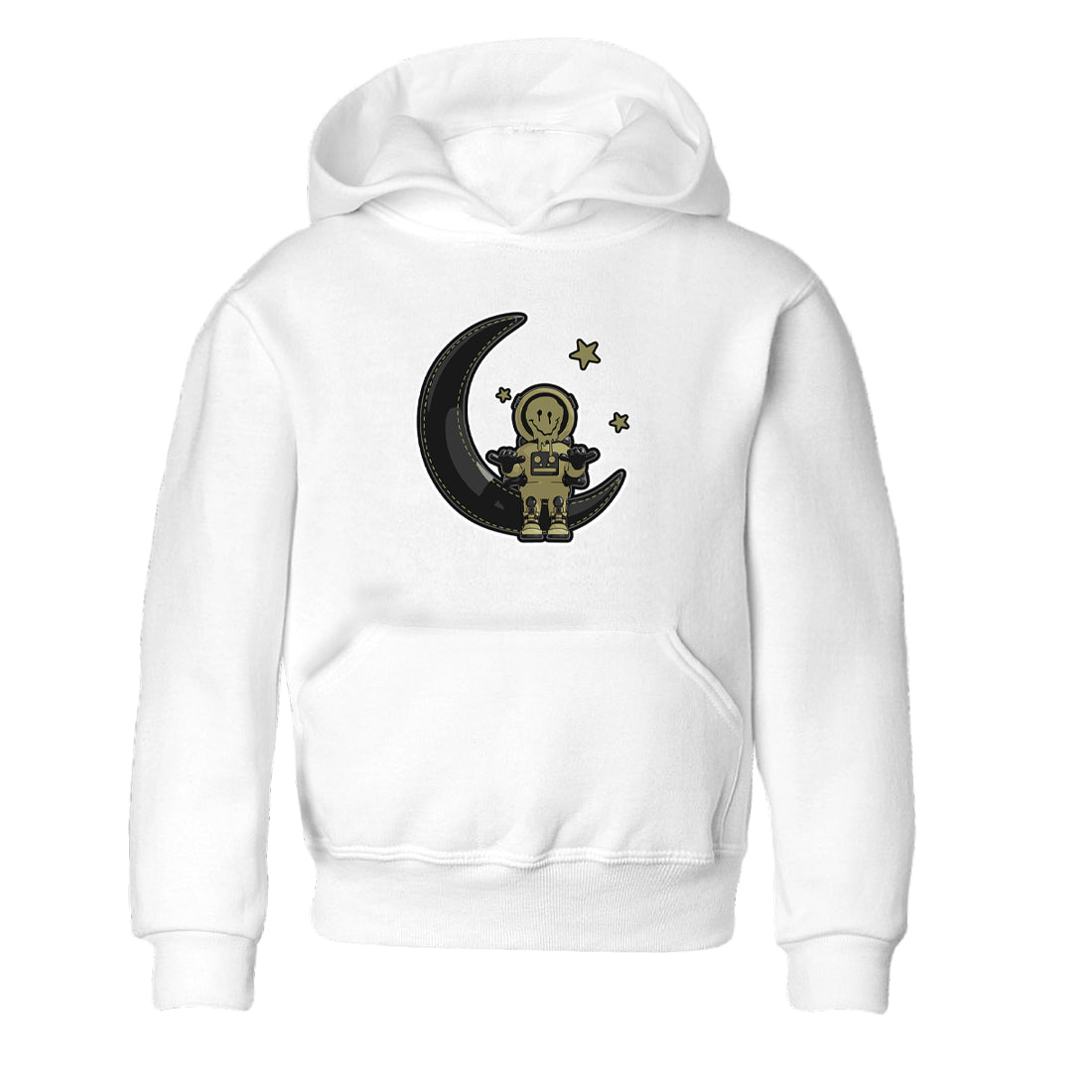 Air Jordan 4 Medium Olive shirt to match jordans streetwear brand The Astronaut sneaker tees AJ4 Medium Olive Drip Gear Zone Baby Toddler White 2 T-Shirt