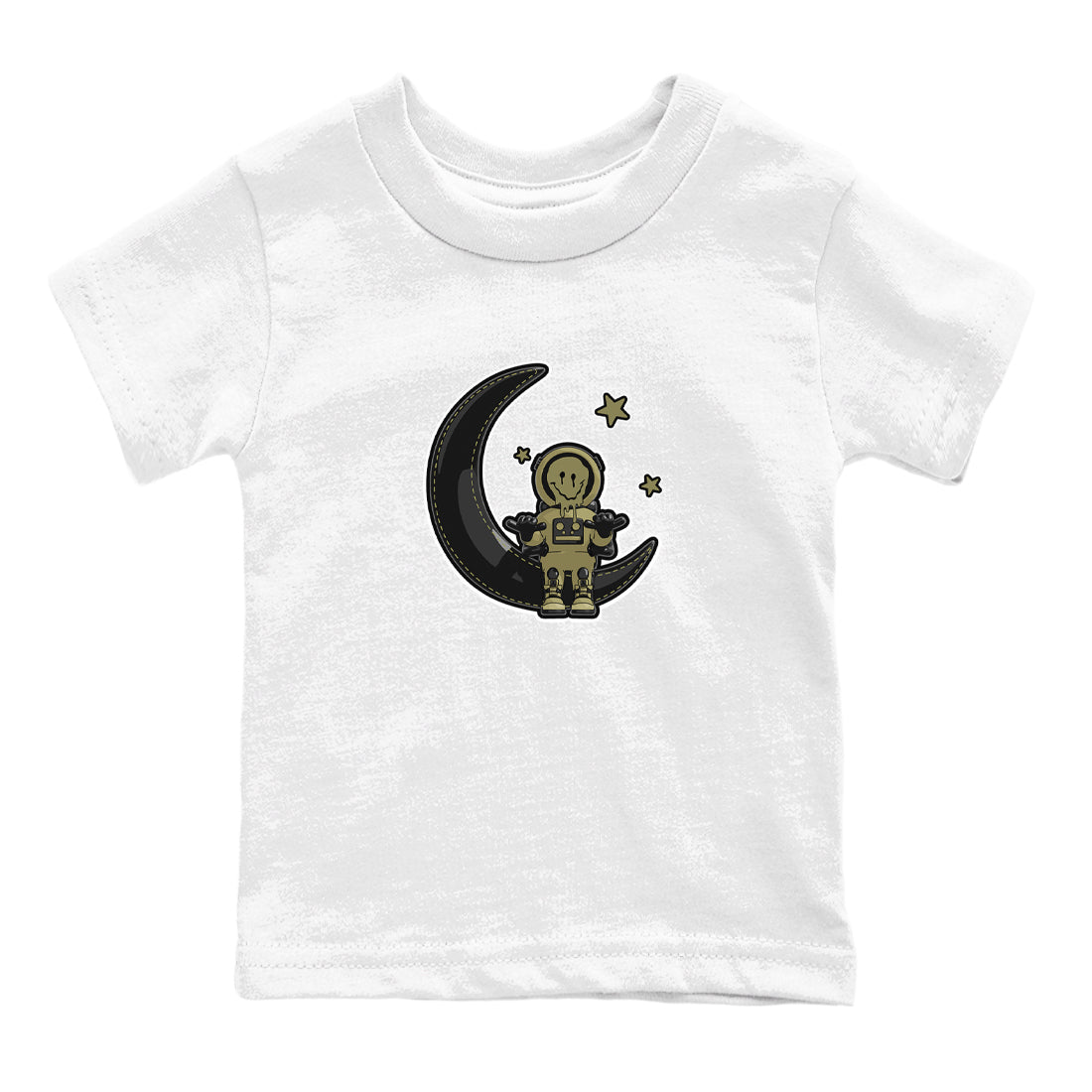 Air Jordan 4 Medium Olive shirt to match jordans streetwear brand The Astronaut sneaker tees AJ4 Medium Olive Drip Gear Zone Baby Toddler White 2 T-Shirt