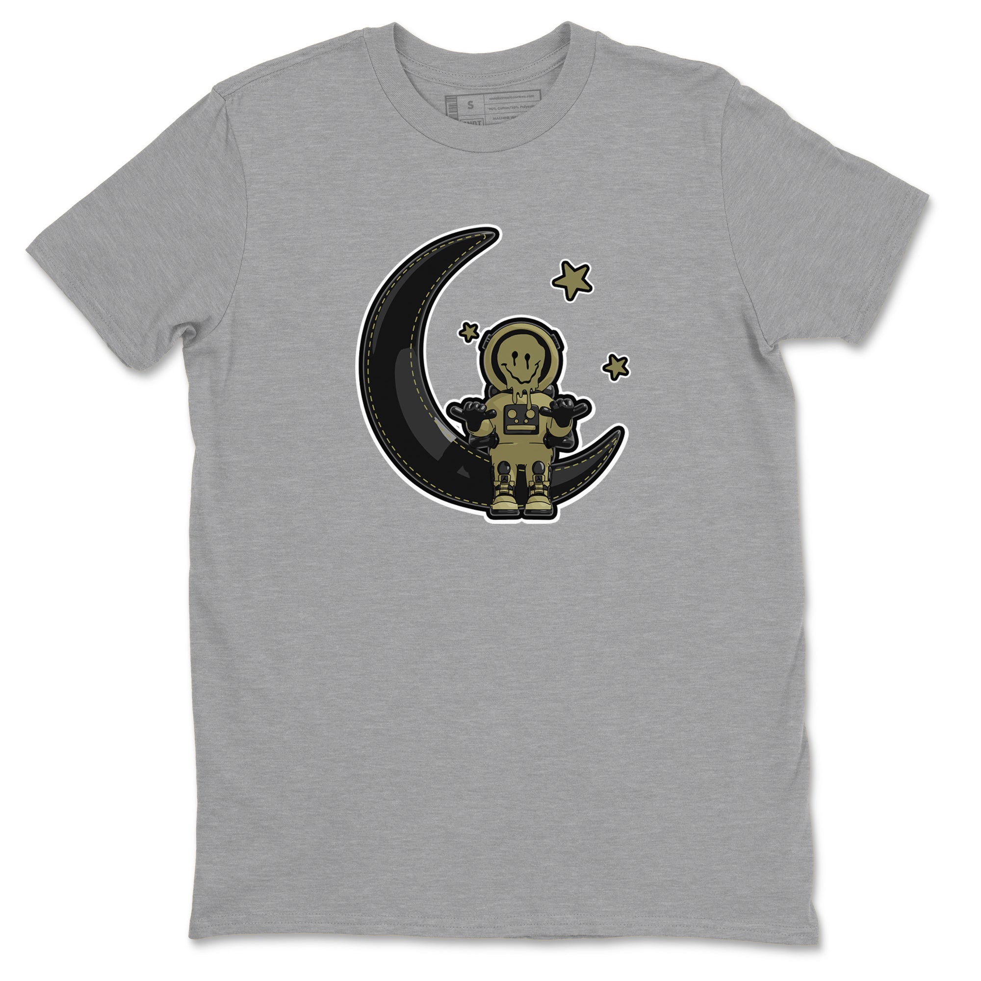 Air Jordan 4 Medium Olive shirt to match jordans streetwear brand The Astronaut sneaker tees AJ4 Medium Olive Drip Gear Zone Unisex Heather Grey 2 T-Shirt