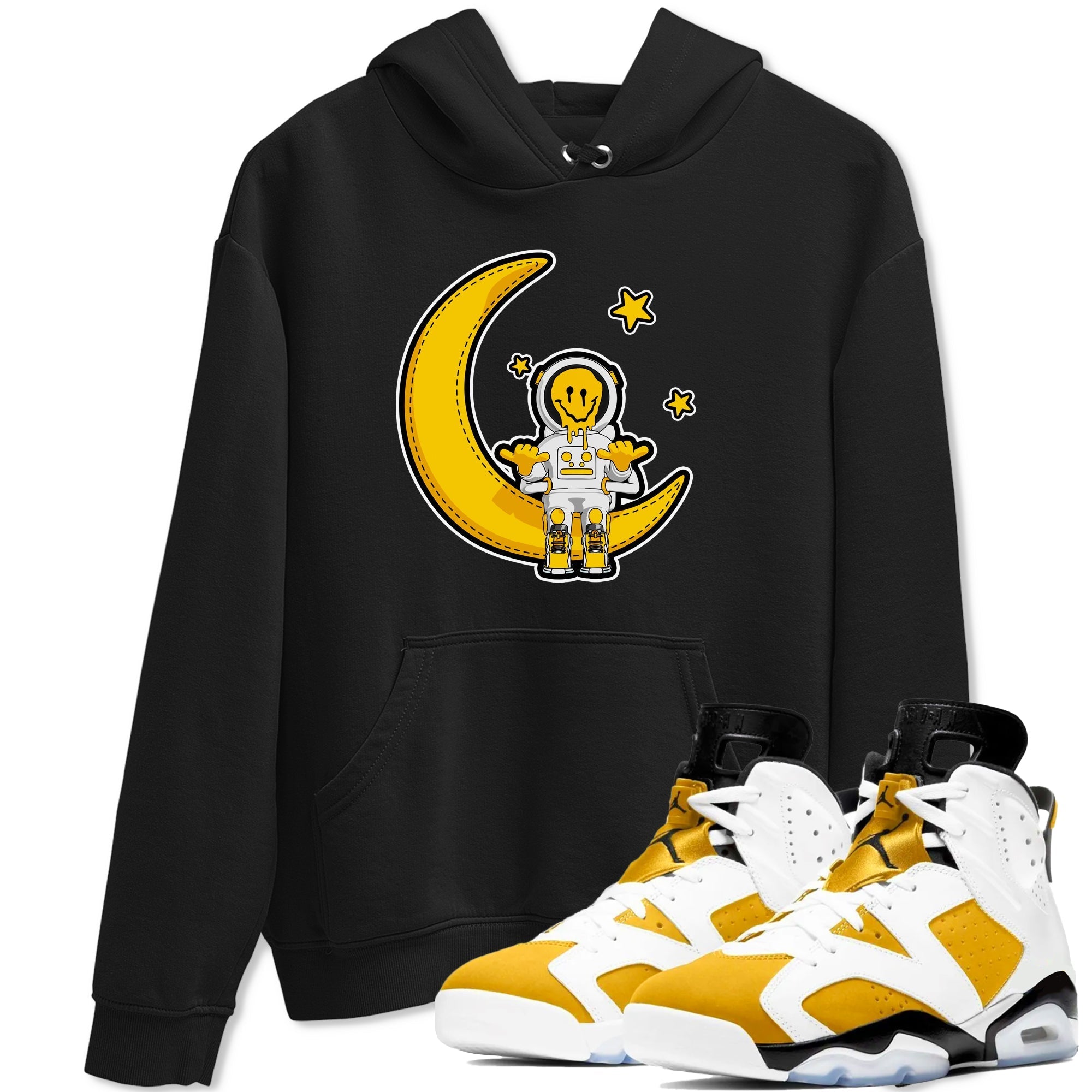 Air Jordan 6 Yellow Ochre shirt to match jordans The Astronaut sneaker tees streetwear brand AJ6 Yellow Ochre Drip Gear Zone Brand Unisex Black 1 T-Shirt