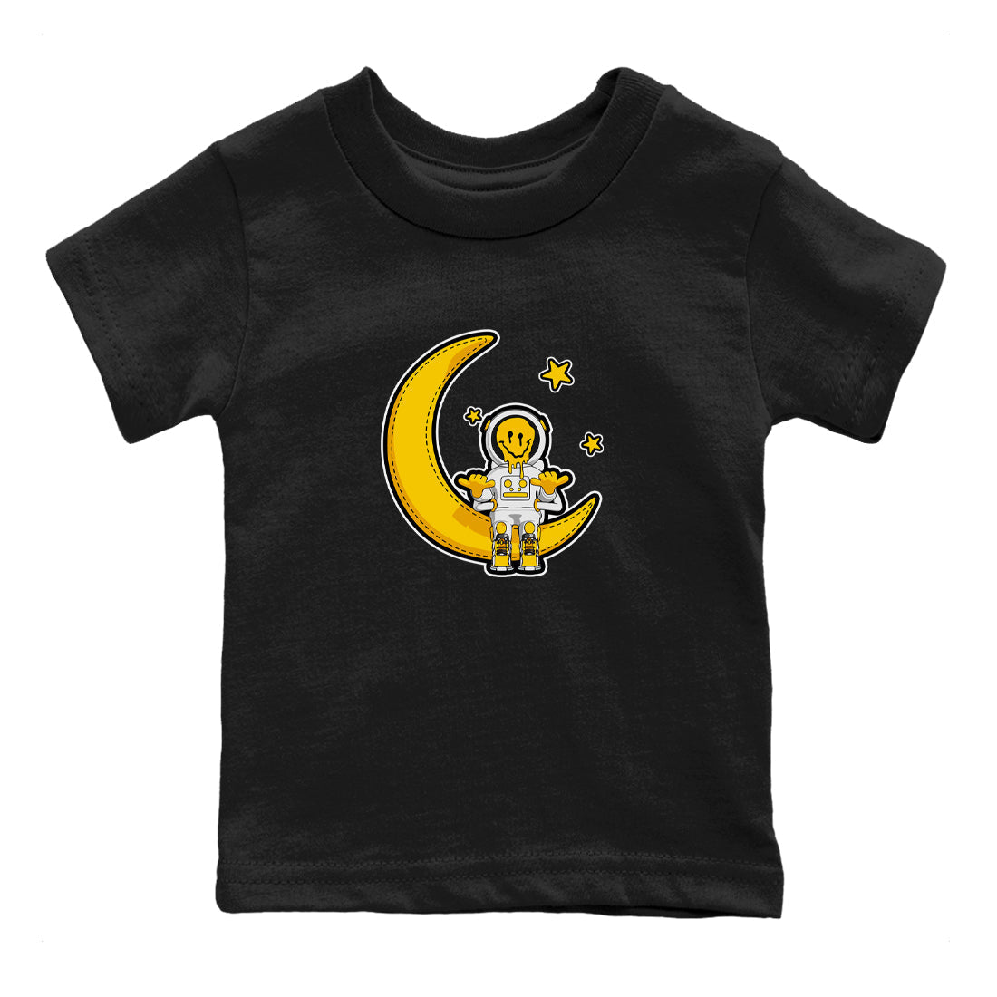 Air Jordan 6 Yellow Ochre shirt to match jordans The Astronaut sneaker tees streetwear brand AJ6 Yellow Ochre Drip Gear Zone Brand Baby Toddler Black 2 T-Shirt