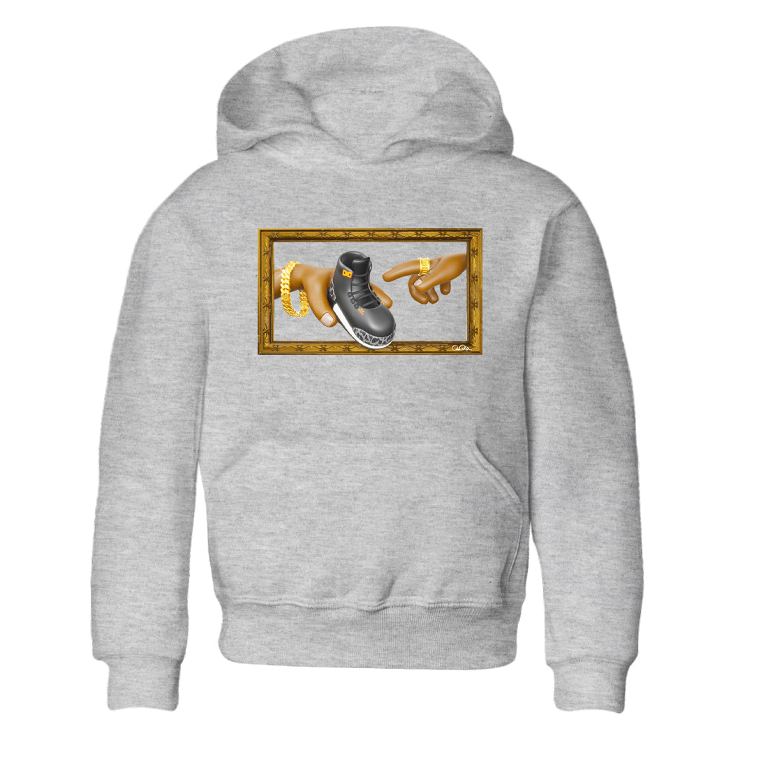Air Jordan 3 Fear shirt to match jordans The Creation of Adam sneaker tees AJ3 Fear Drip Gear Zone Baby Toddler Heather Grey 2 T-Shirt