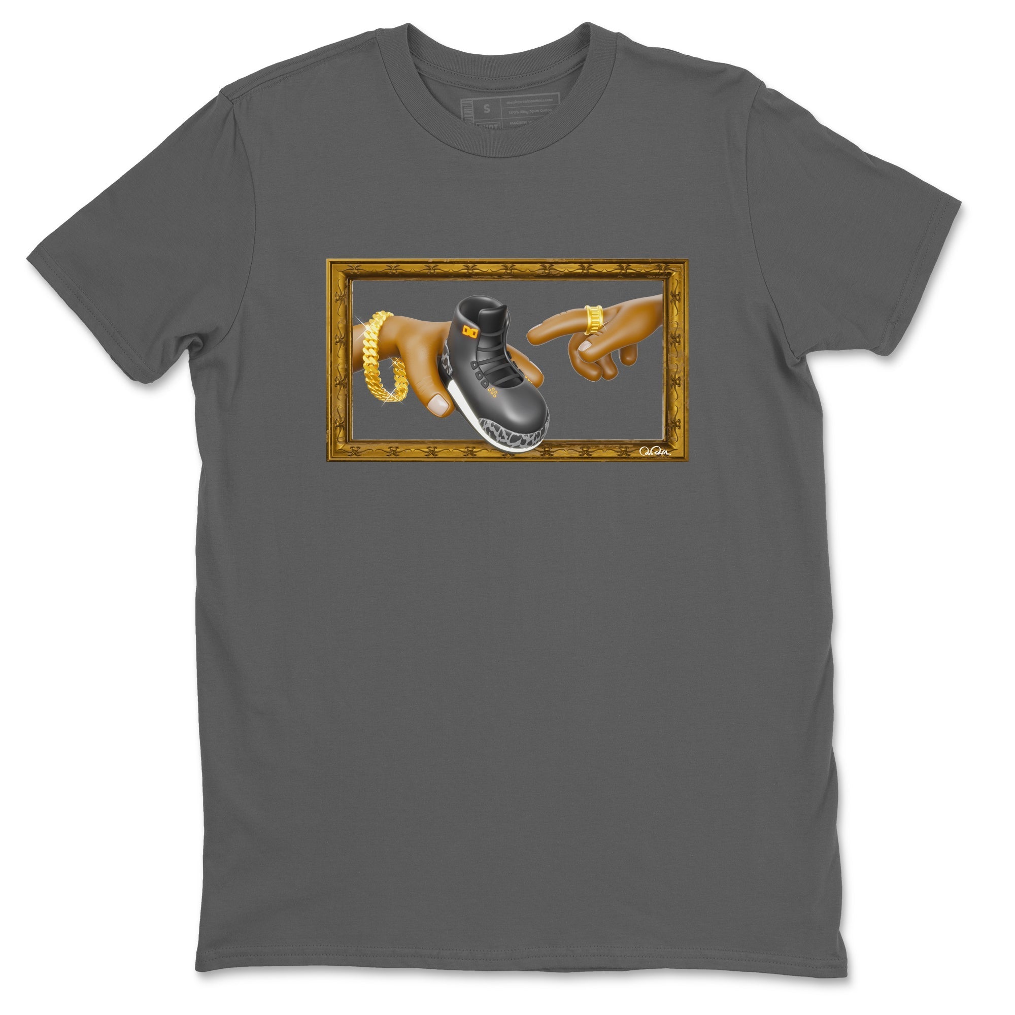 Air Jordan 3 Fear shirt to match jordans The Creation of Adam sneaker tees AJ3 Fear Drip Gear Zone Unisex Cool Grey 2 T-Shirt