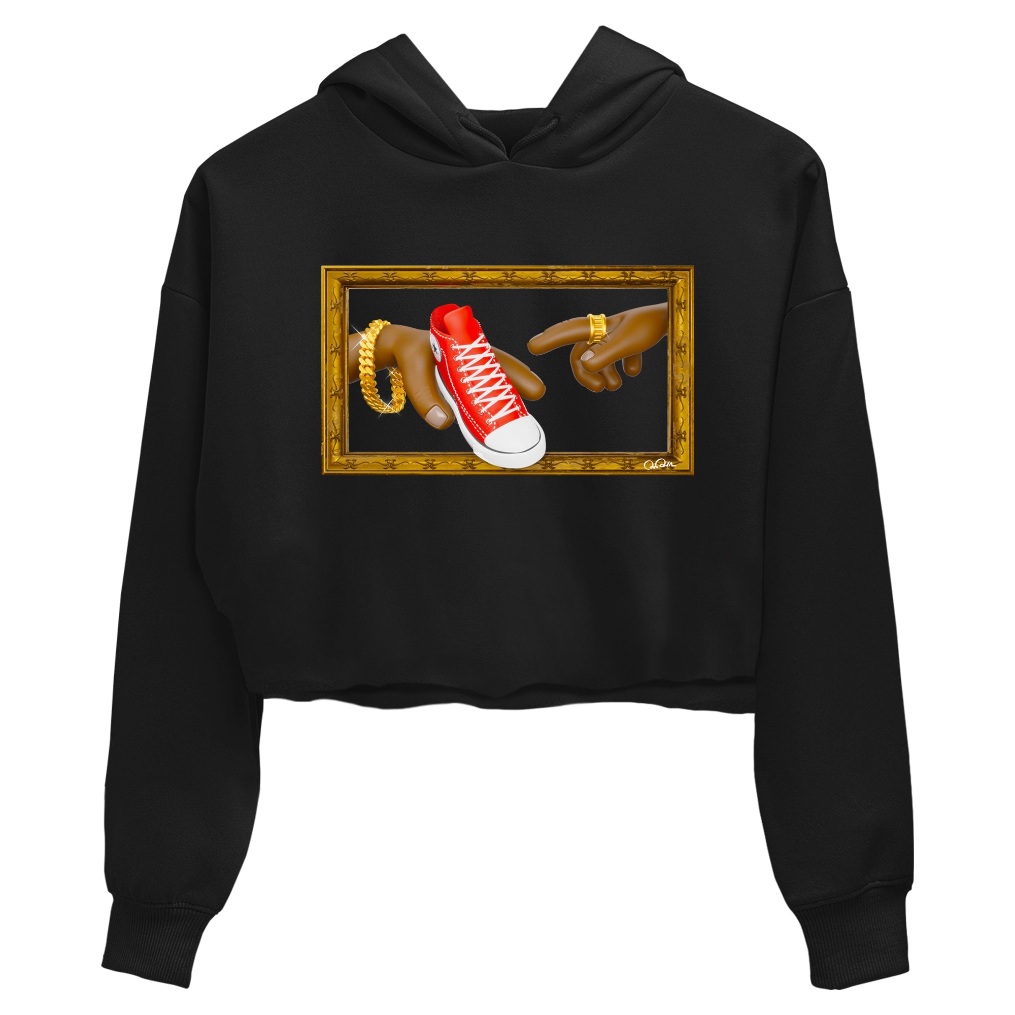 Converse High Top Red shirt to match sneakers The Creation Of Adam sneaker tees Shoes Match Converse High Top Red Drip Gear Zone Sneaker Tee Black 2 Crop T-Shirt