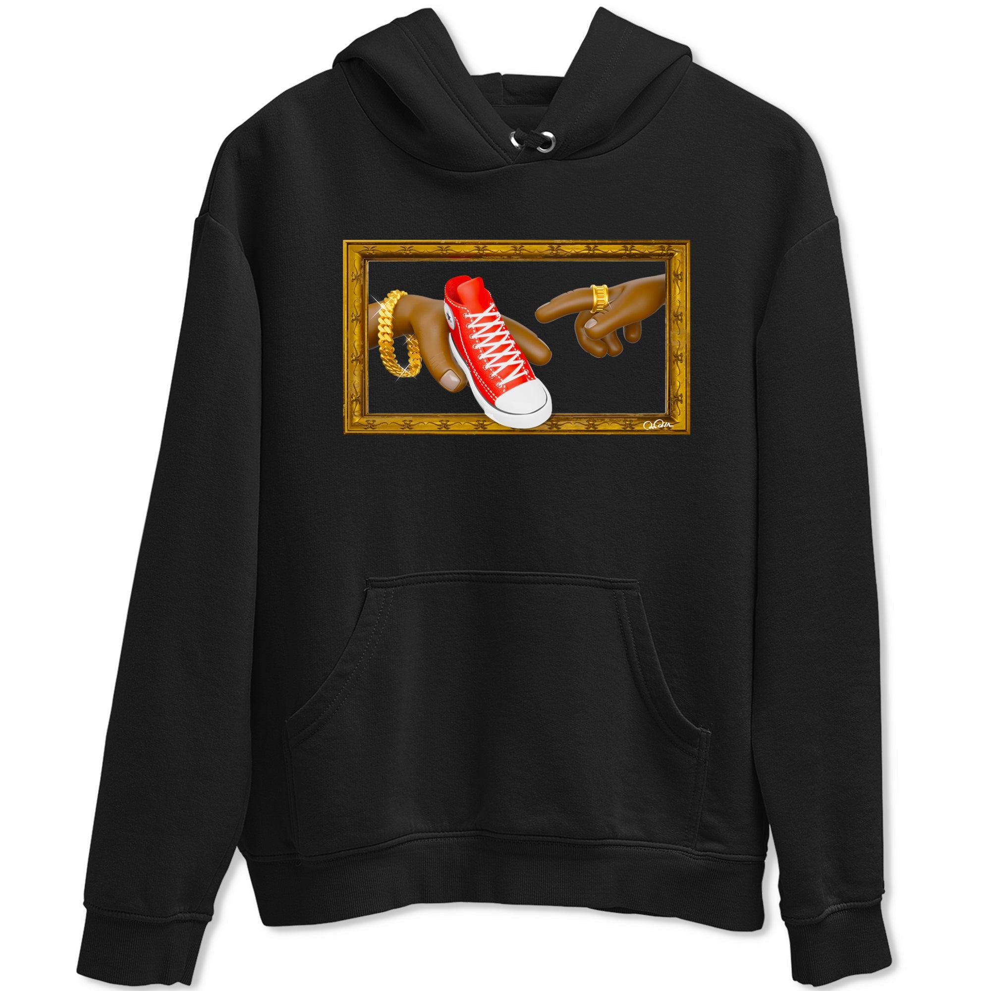 Converse High Top Red shirt to match sneakers The Creation Of Adam sneaker tees Shoes Match Converse High Top Red Drip Gear Zone Sneaker Tee Unisex Black 2 T-Shirt