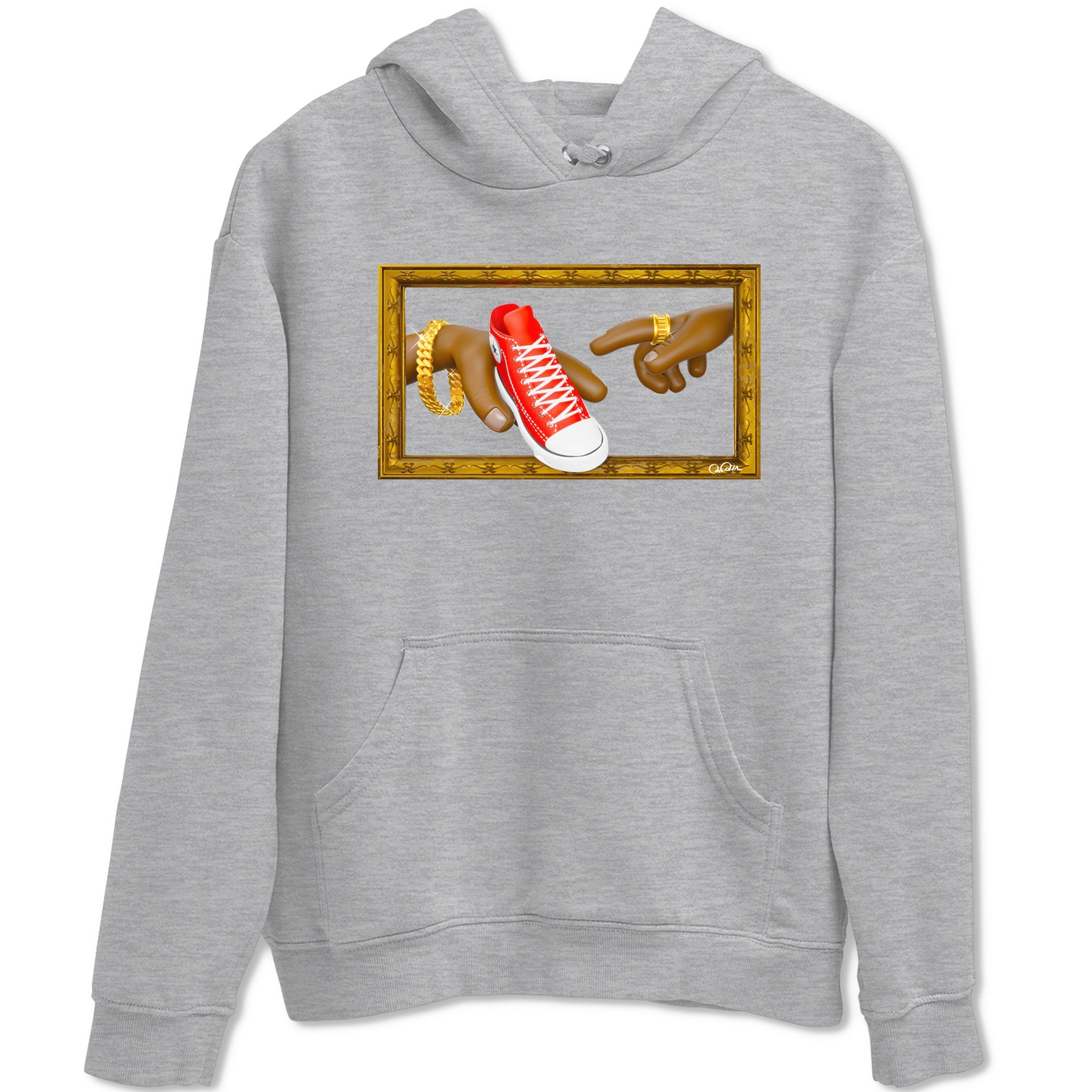 Converse High Top Red shirt to match sneakers The Creation Of Adam sneaker tees Shoes Match Converse High Top Red Drip Gear Zone Sneaker Tee Unisex Heather Grey 2 T-Shirt