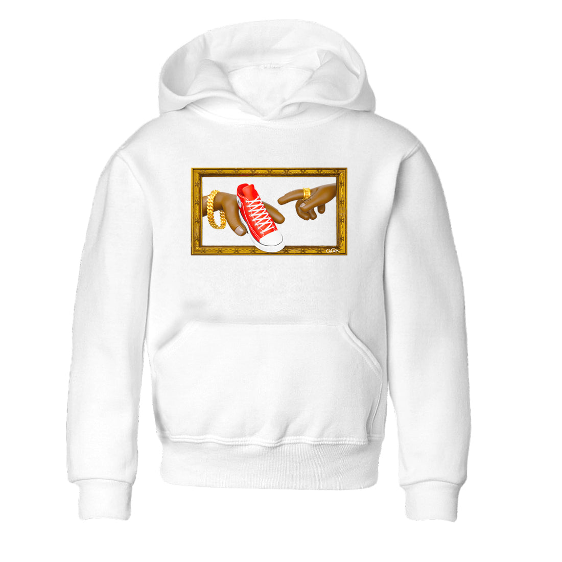 Converse High Top Red shirt to match sneakers The Creation Of Adam sneaker tees Shoes Match Converse High Top Red Drip Gear Zone Sneaker Tee Baby Toddler White 2 T-Shirt