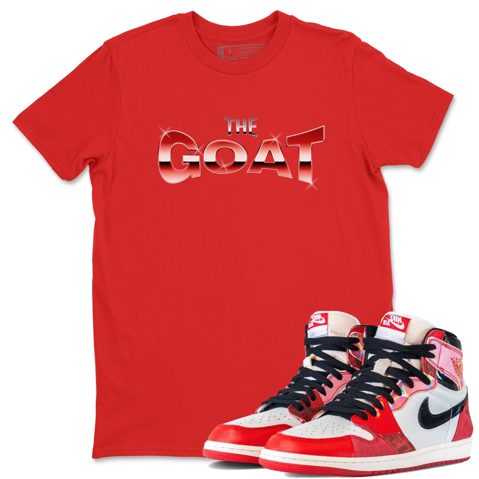 Air Jordan 1 Spider Man Sneaker Match Tees The Goat Sneaker Tees AJ1 OG HIGH Spider Man Drip Gear Zone Unisex Shirts Red 1