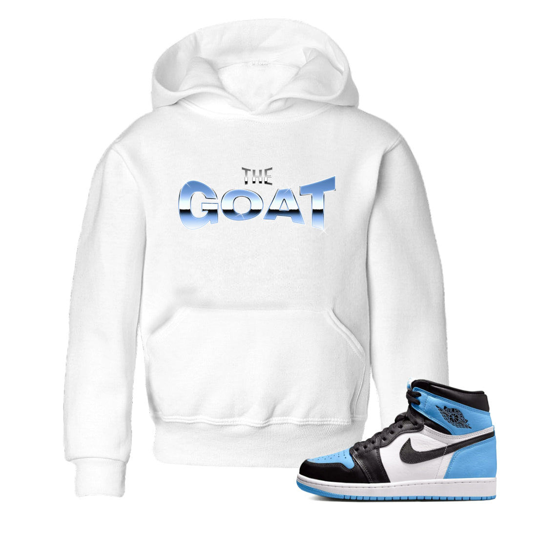 Air Jordan 1 Retro High OG UNC Toe Shirt to match Jordans The GOAT Streetwear Sneaker Shirt 1s UNC Toe Drip Gear Zone Sneaker Matching Clothing Kids and Baby Tees White 1