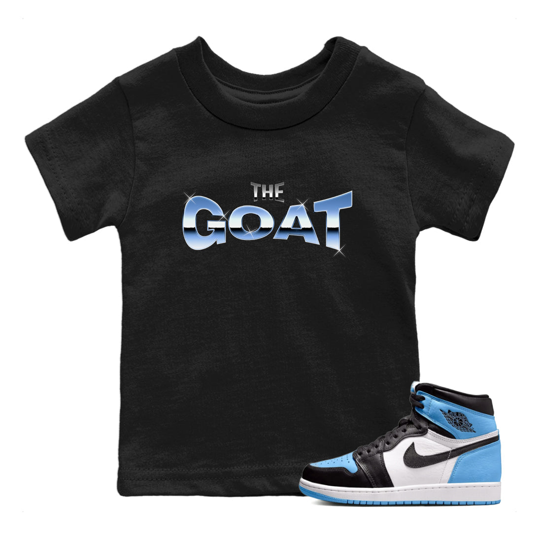 Air Jordan 1 Retro High OG UNC Toe Shirt to match Jordans The GOAT Streetwear Sneaker Shirt 1s UNC Toe Drip Gear Zone Sneaker Matching Clothing Kids and Baby Tees Black 1