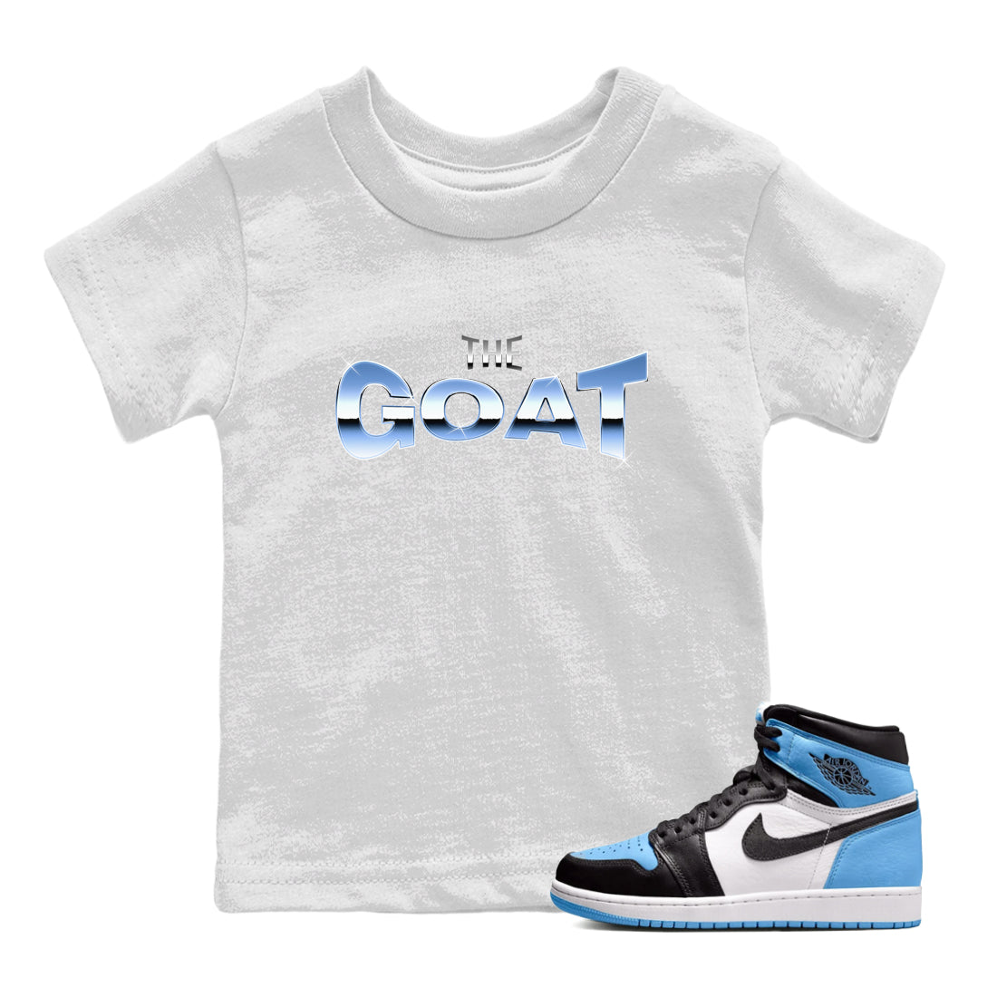 Air Jordan 1 Retro High OG UNC Toe Shirt to match Jordans The GOAT Streetwear Sneaker Shirt 1s UNC Toe Drip Gear Zone Sneaker Matching Clothing Kids and Baby Tees White 1