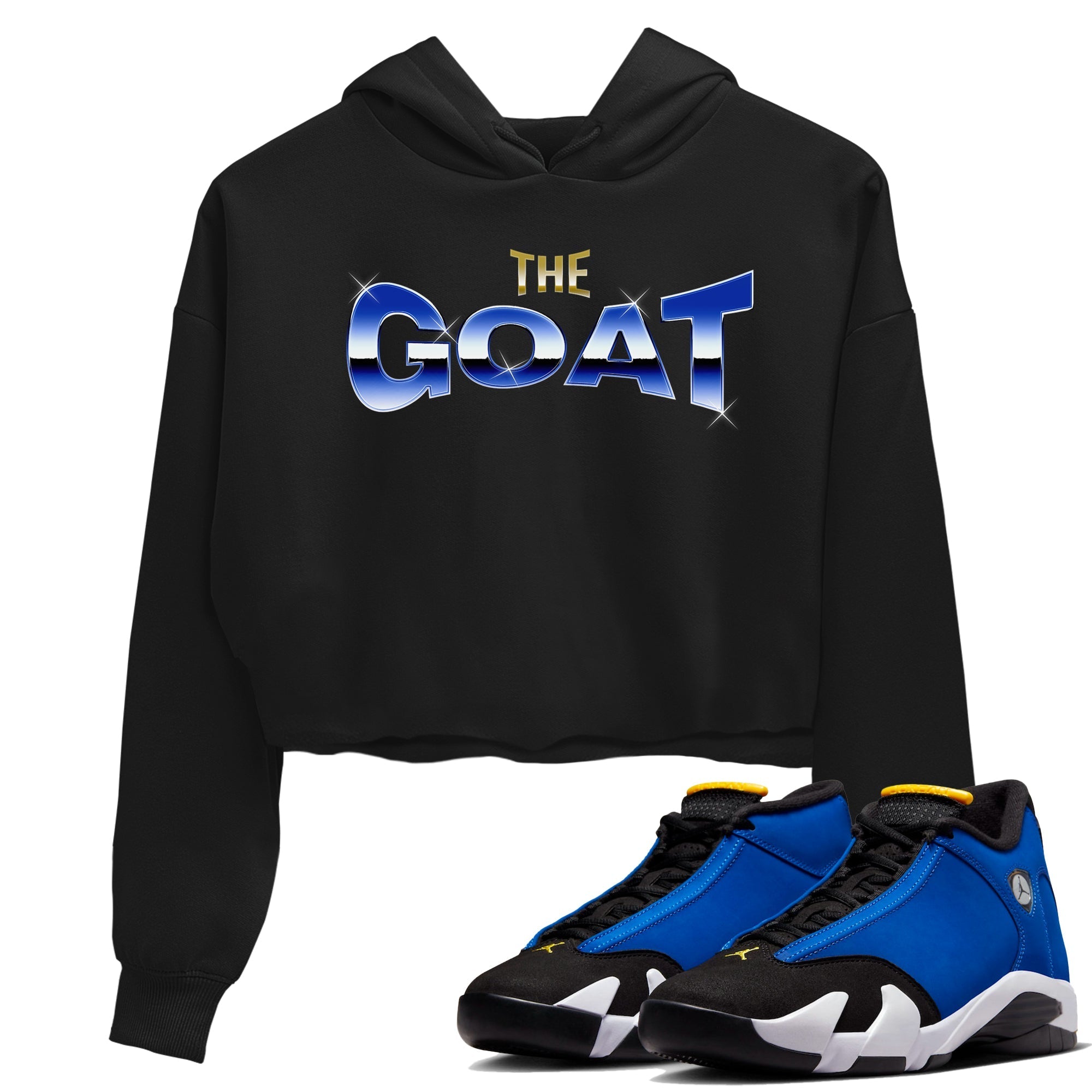 Air Jordan 14 Laney Sneaker Match Tees The Goat Streetwear Sneaker Shirt AJ14 Laney Sneaker Release Tees Women's Shirts Black 1