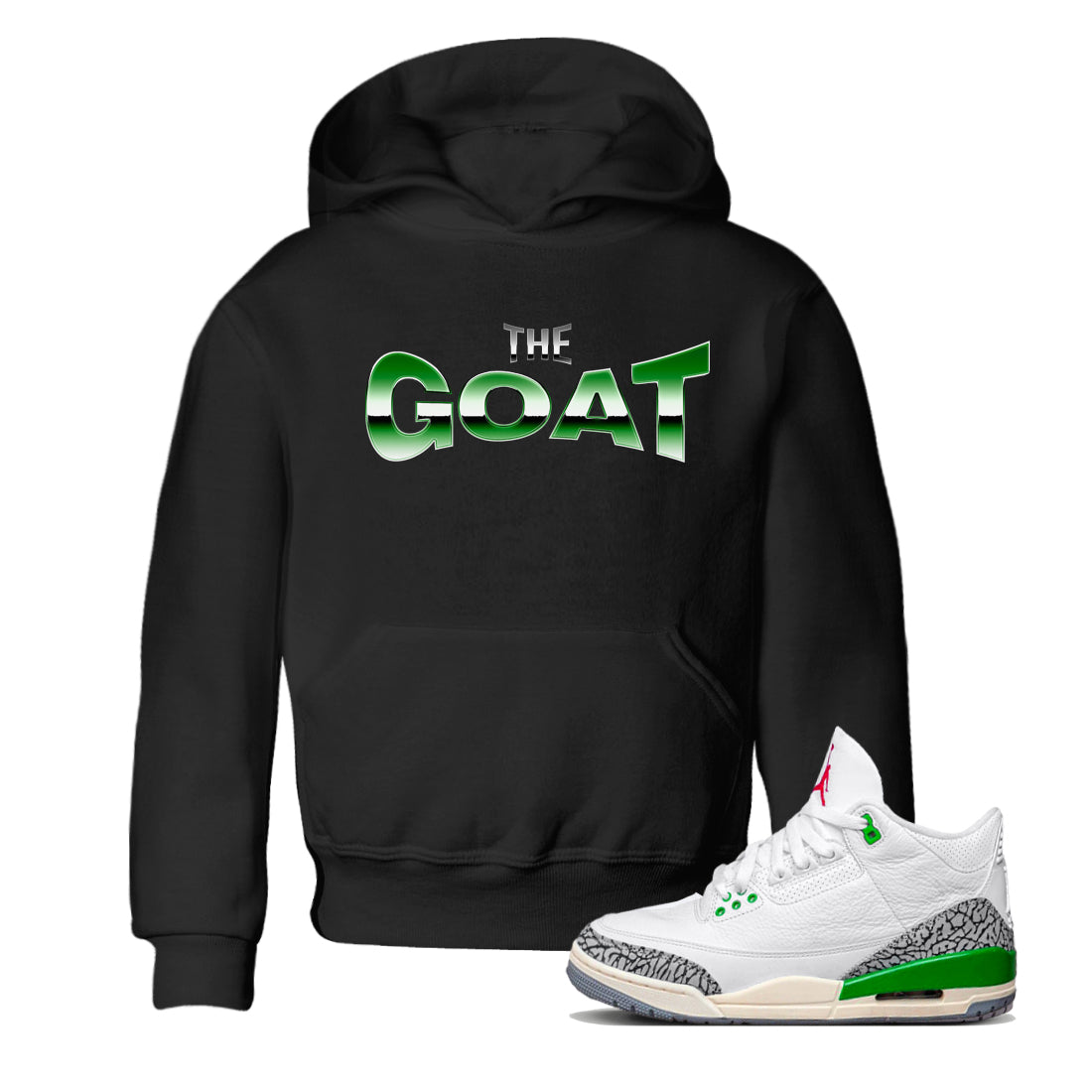 Air Jordan 3 Lucky Green Sneaker Tees Drip Gear Zone The GOAT Sneaker Tees AJ3 Lucky Green Shirt  Black 1