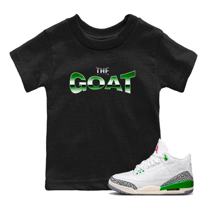 Air Jordan 3 Lucky Green Sneaker Tees Drip Gear Zone The GOAT Sneaker Tees AJ3 Lucky Green Shirt Kids Shirts Black 1