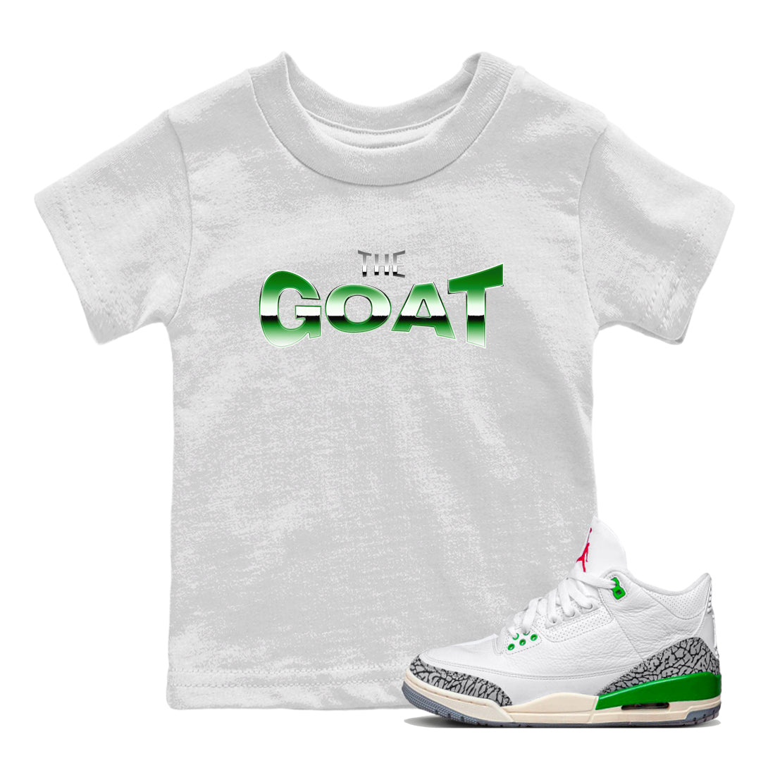 Air Jordan 3 Lucky Green Sneaker Tees Drip Gear Zone The GOAT Sneaker Tees AJ3 Lucky Green Shirt  White 1