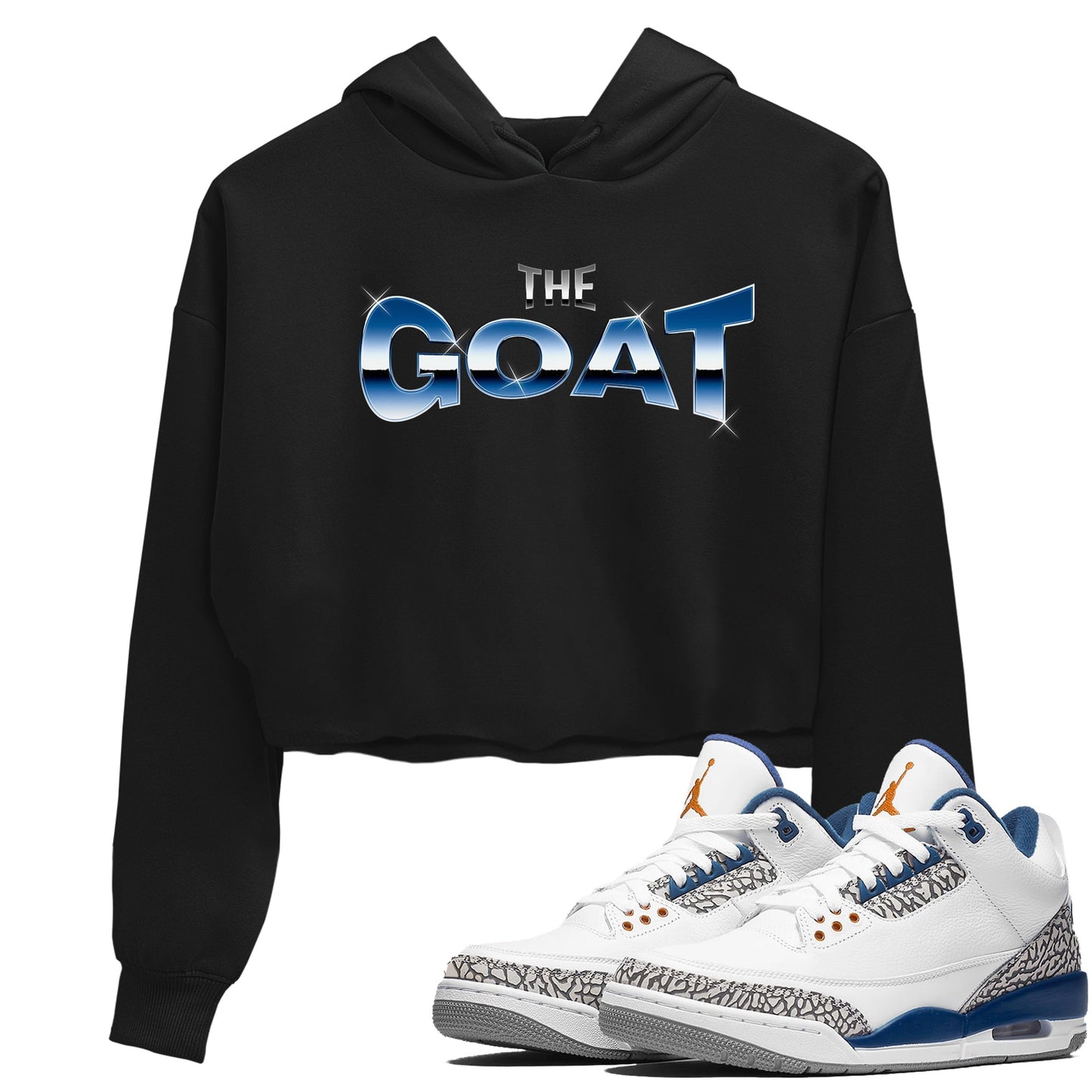 Air Jordan 3 Wizards Sneaker Tees Drip Gear Zone The Goat Sneaker Tees AJ3 NBA Wizards  Shirt Women's Shirts Black 1
