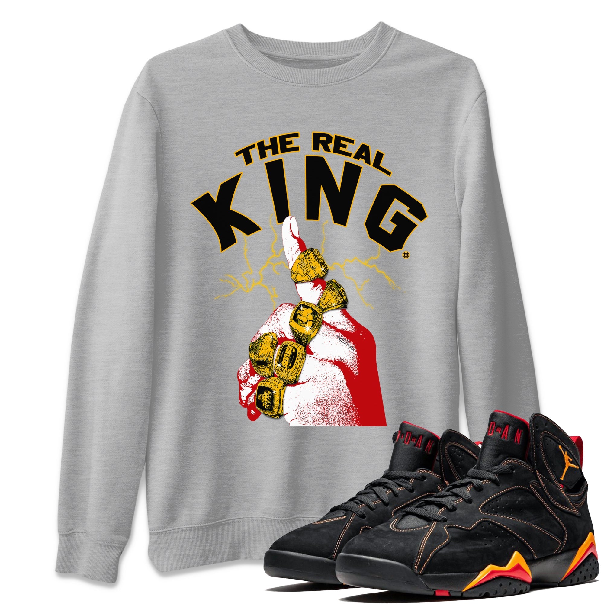 Jordan 7 Citrus Shirt To Match Jordans The Real King Sneaker Tees Jordan 7 Citrus Drip Gear Zone Sneaker Matching Clothing Unisex Shirts