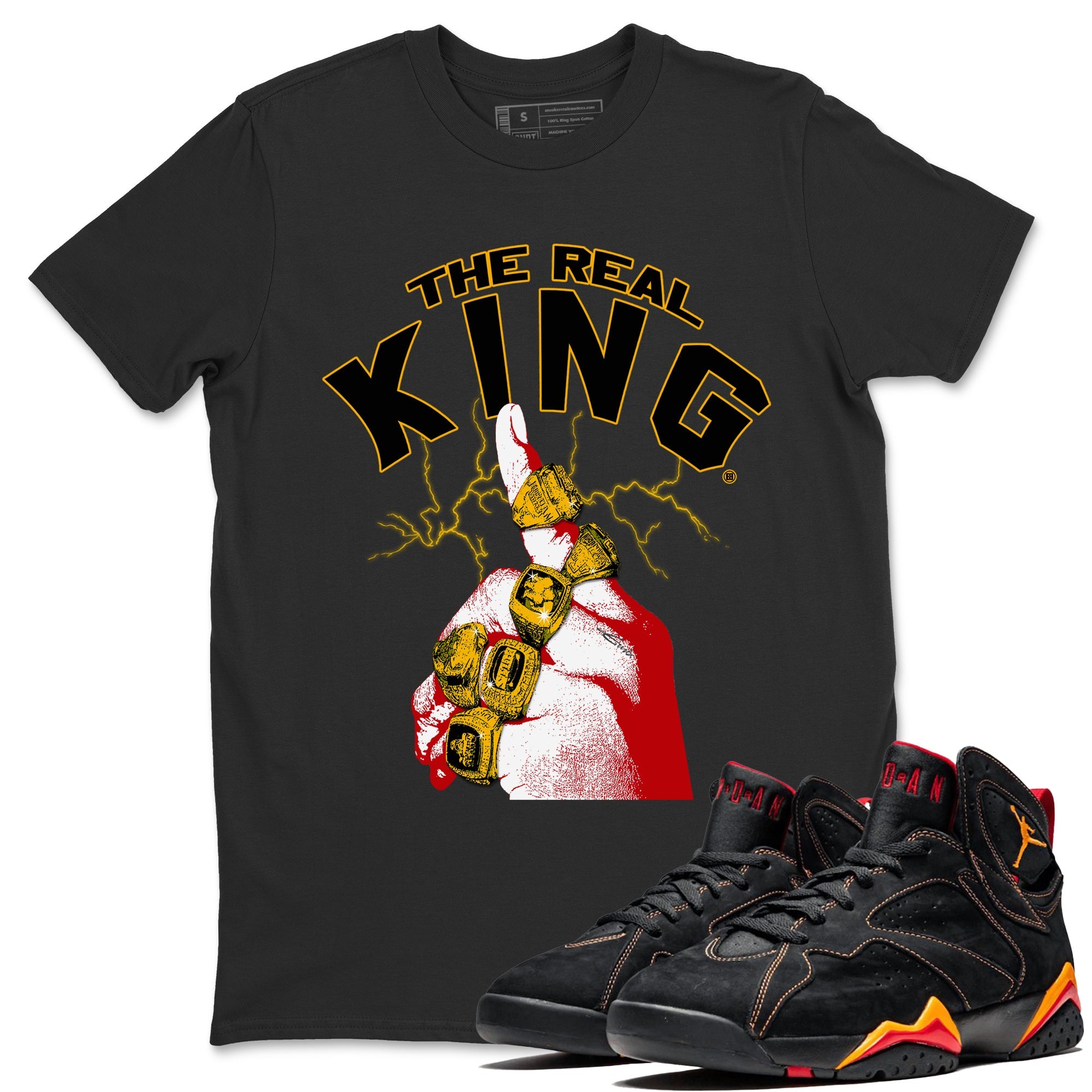 Jordan 7 Citrus Shirt To Match Jordans The Real King Sneaker Tees Jordan 7 Citrus Drip Gear Zone Sneaker Matching Clothing Unisex Shirts
