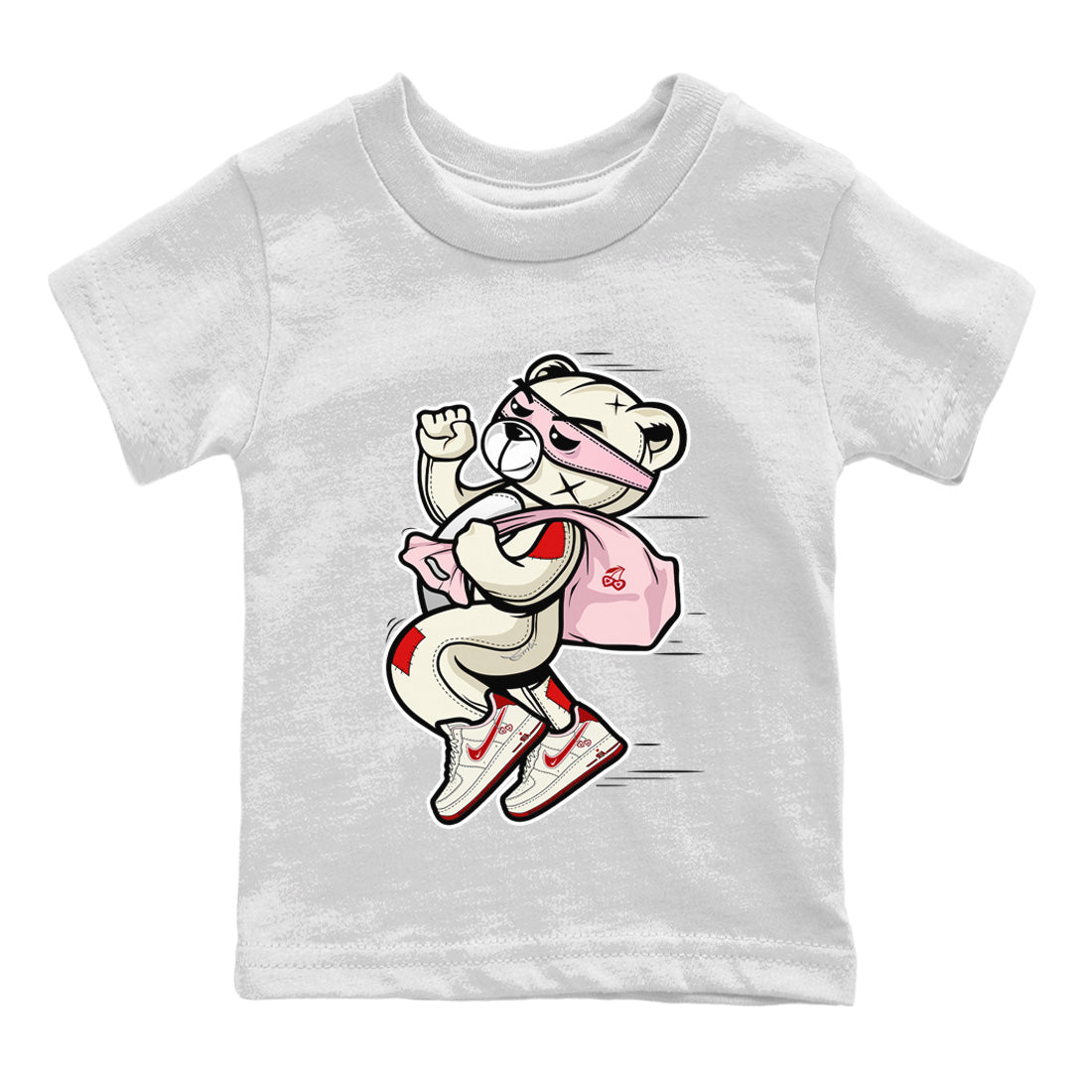 Air Force 1 Valentines Day Sneaker Match Tees Thief Bear Sneaker Tees Air Force 1 Valentines Day Jordan to match sneaker T-Shirt Kids Shirts
