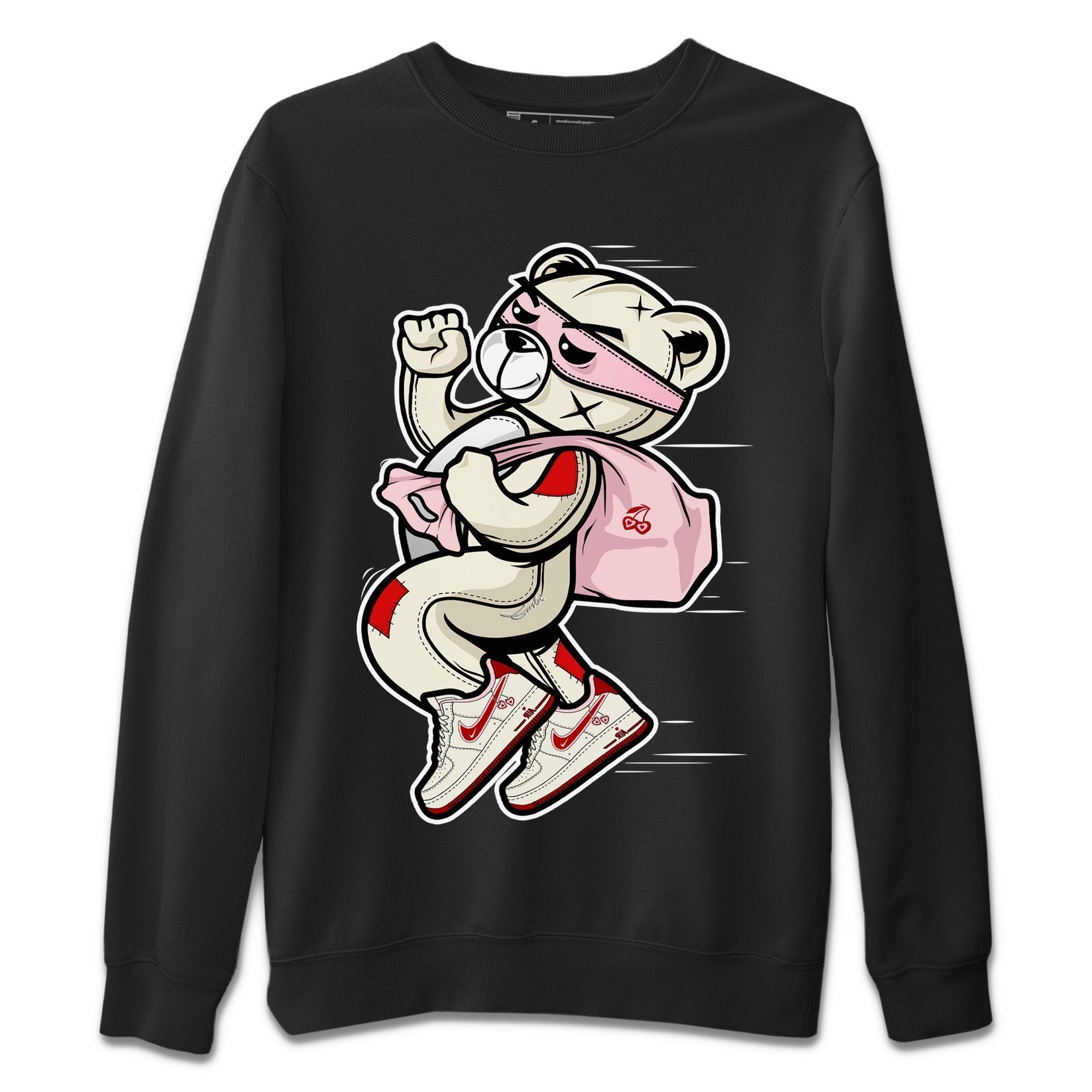 Air Force 1 Valentines Day Sneaker Match Tees Thief Bear Sneaker Tees Air Force 1 Valentines Day Jordan to match sneaker T-Shirt Crew Neck Shirts