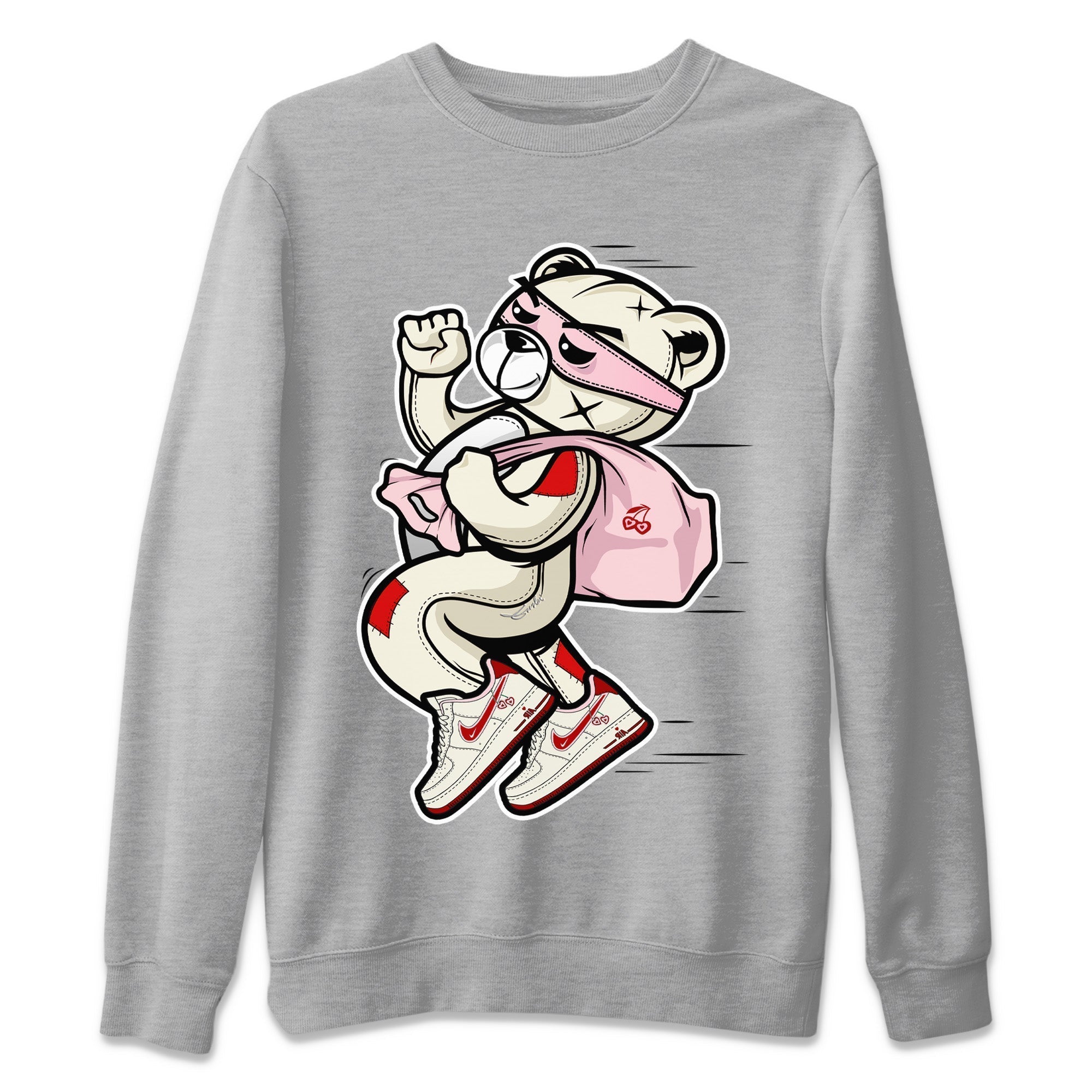 Air Force 1 Valentines Day Sneaker Match Tees Thief Bear Sneaker Tees Air Force 1 Valentines Day Jordan to match sneaker T-Shirt Crew Neck Shirts