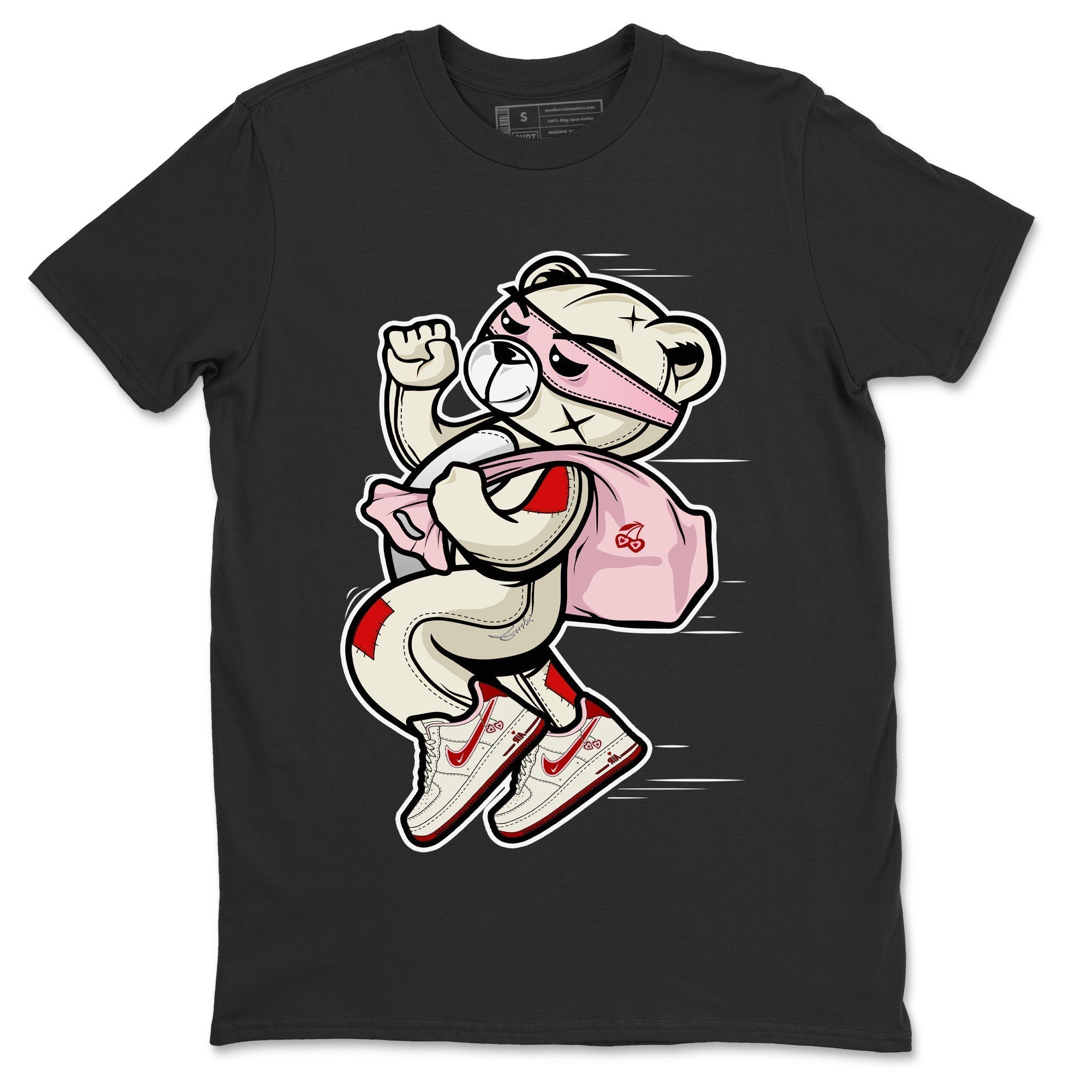 Air Force 1 Valentines Day Sneaker Match Tees Thief Bear Sneaker Tees Air Force 1 Valentines Day Jordan to match sneaker T-Shirt Crew Neck Shirts