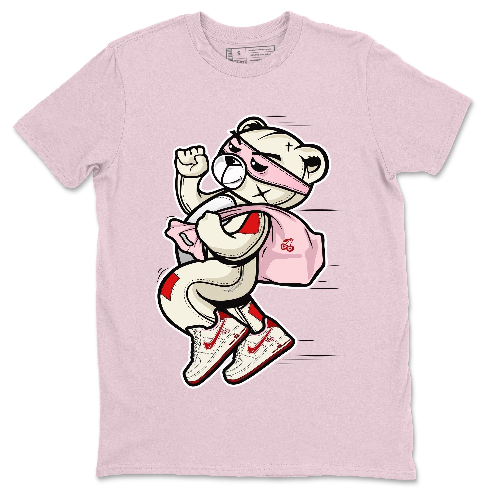Air Force 1 Valentines Day Sneaker Match Tees Thief Bear Sneaker Tees Air Force 1 Valentines Day Jordan to match sneaker T-Shirt Crew Neck Shirts
