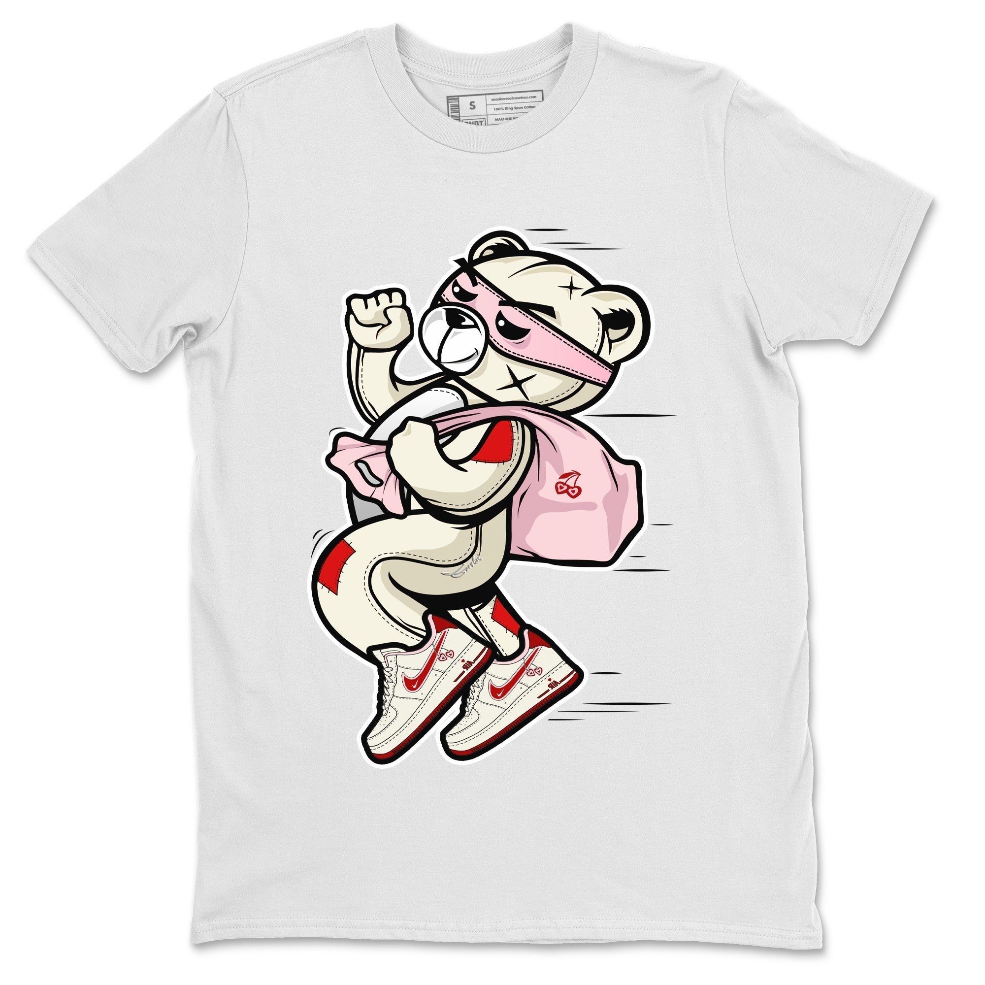 Air Force 1 Valentines Day Sneaker Match Tees Thief Bear Sneaker Tees Air Force 1 Valentines Day Jordan to match sneaker T-Shirt Crew Neck Shirts