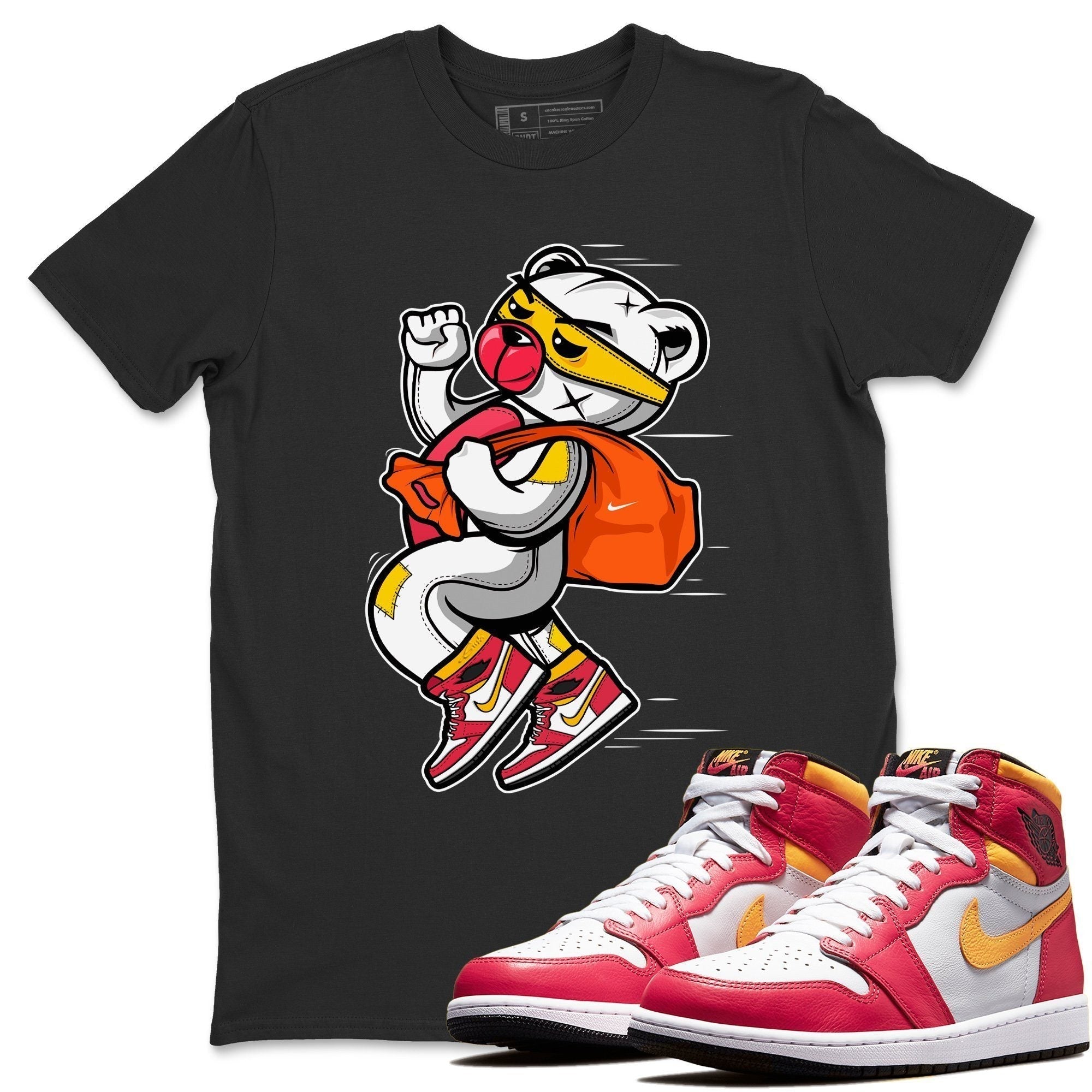 Thief Bear Unisex Adult Tops - Air Jordan 1 Light Fusion Red