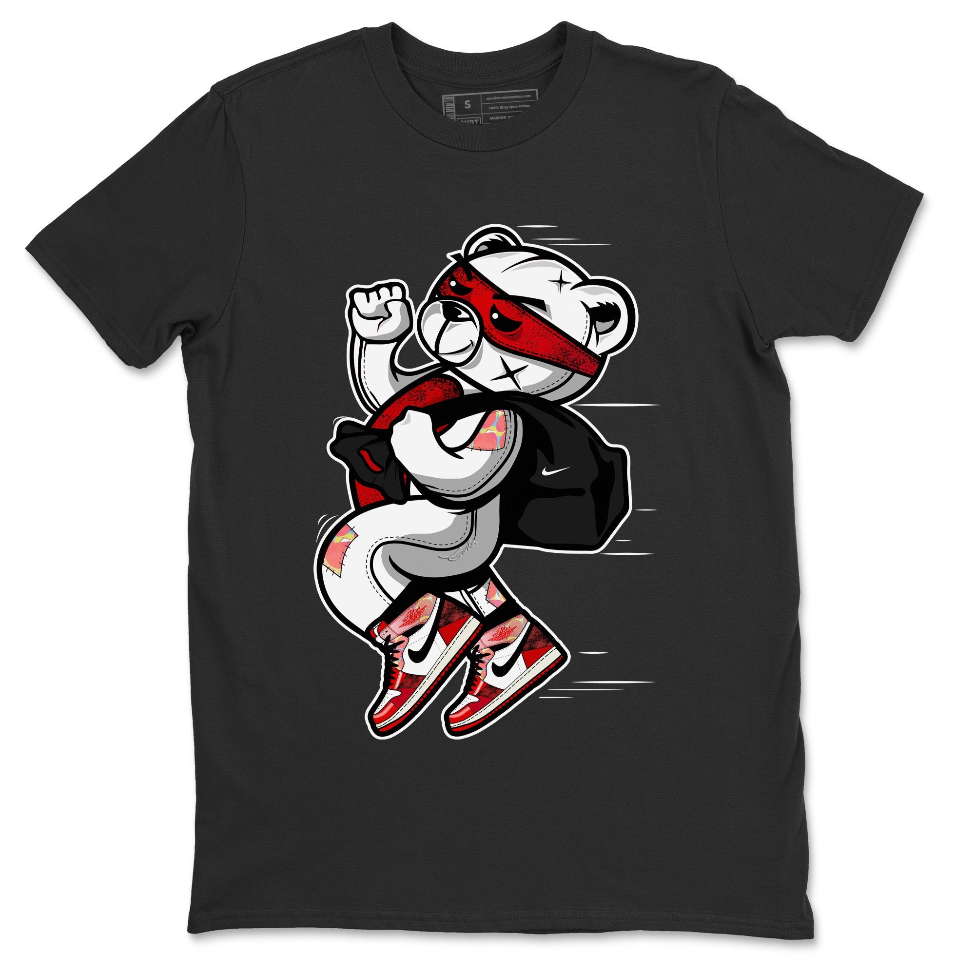 Air Jordan 1 Spider Man Sneaker Match Tees Thief Bear Sneaker Release Tees Spider-Man: Across the Spider-Verse x Air Jordan 1 Sneaker Release Tees Unisex Shirts Black 2