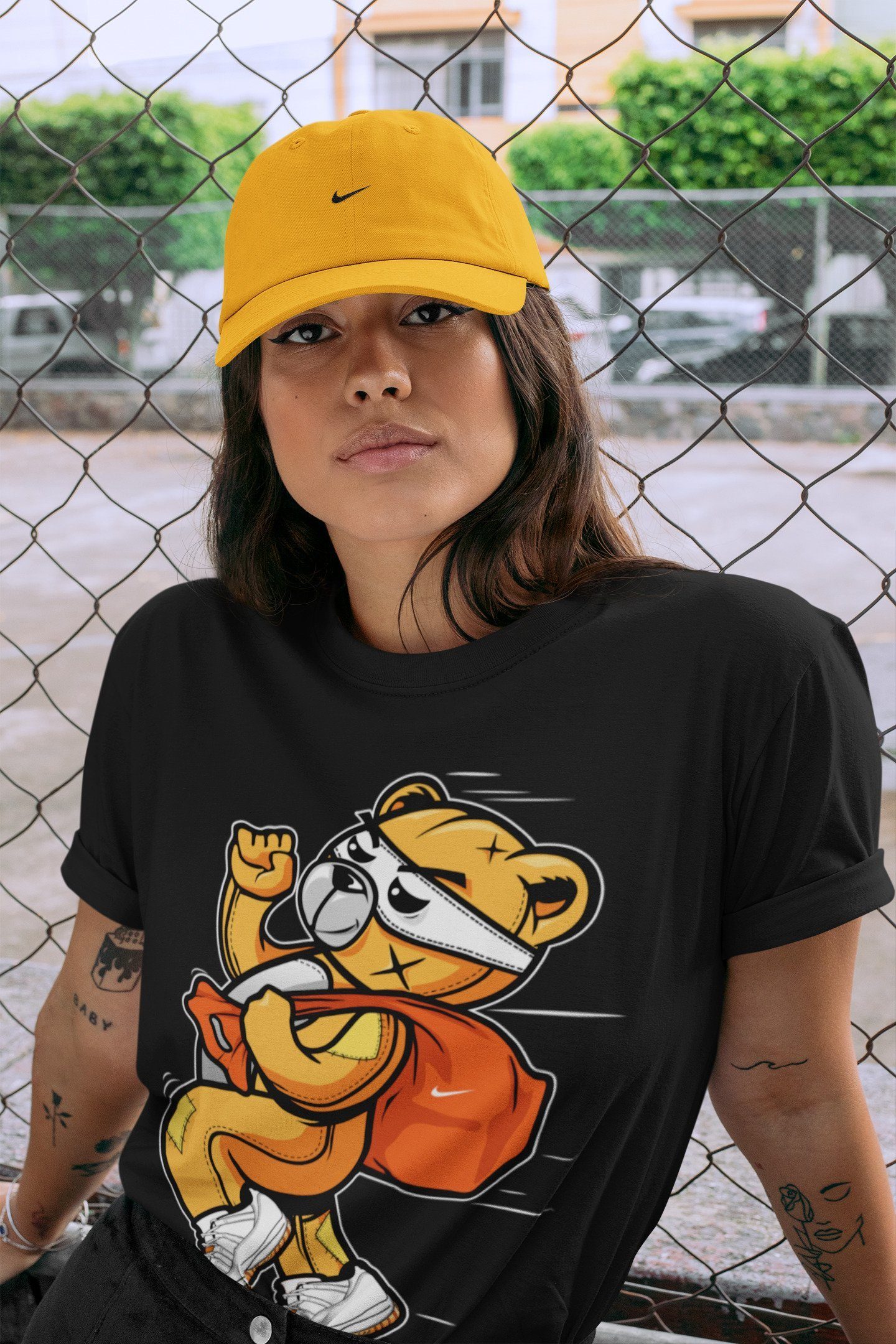 Jordan 11 Citrus Shirt To Match Jordans Thief Bear Sneaker Tees Jordan 11 Citrus Drip Gear Zone Sneaker Matching Clothing Unisex Shirts