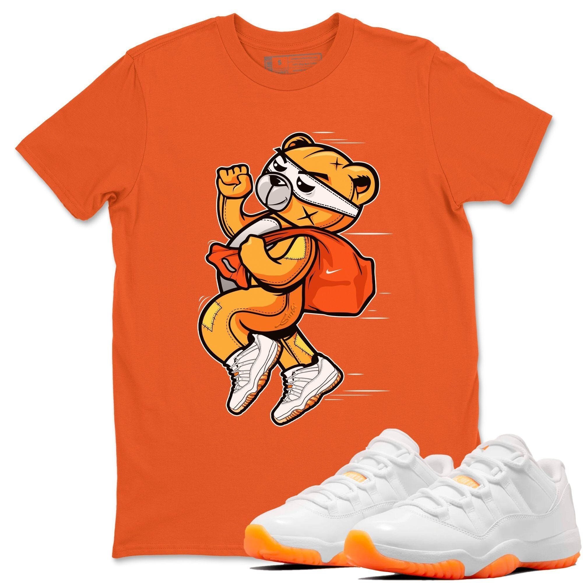 Jordan 11 Citrus Shirt To Match Jordans Thief Bear Sneaker Tees Jordan 11 Citrus Drip Gear Zone Sneaker Matching Clothing Unisex Shirts