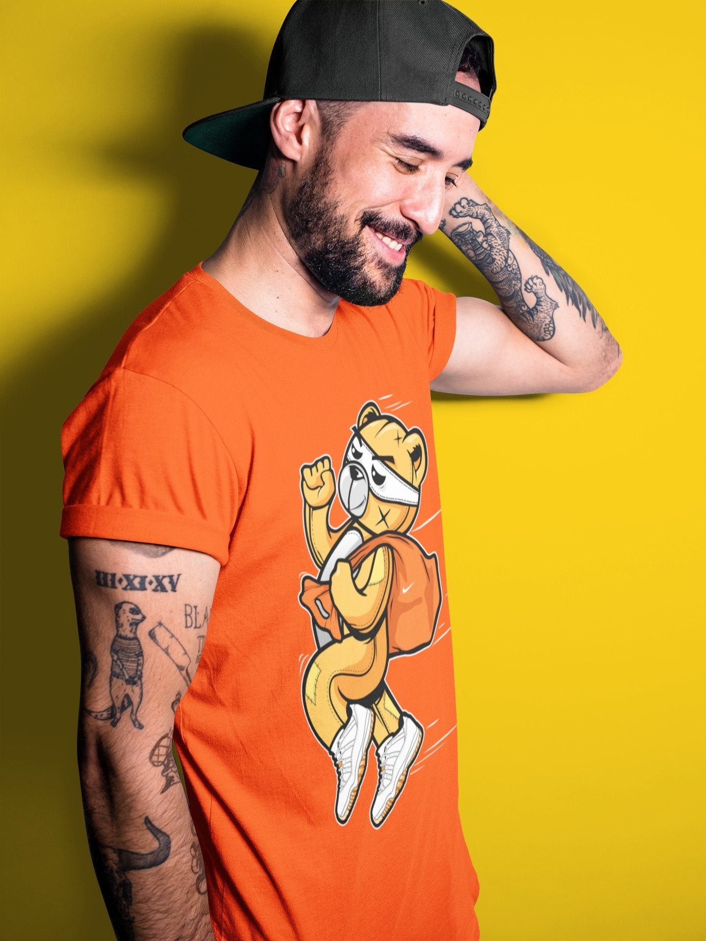 Jordan 11 Citrus Shirt To Match Jordans Thief Bear Sneaker Tees Jordan 11 Citrus Drip Gear Zone Sneaker Matching Clothing Unisex Shirts