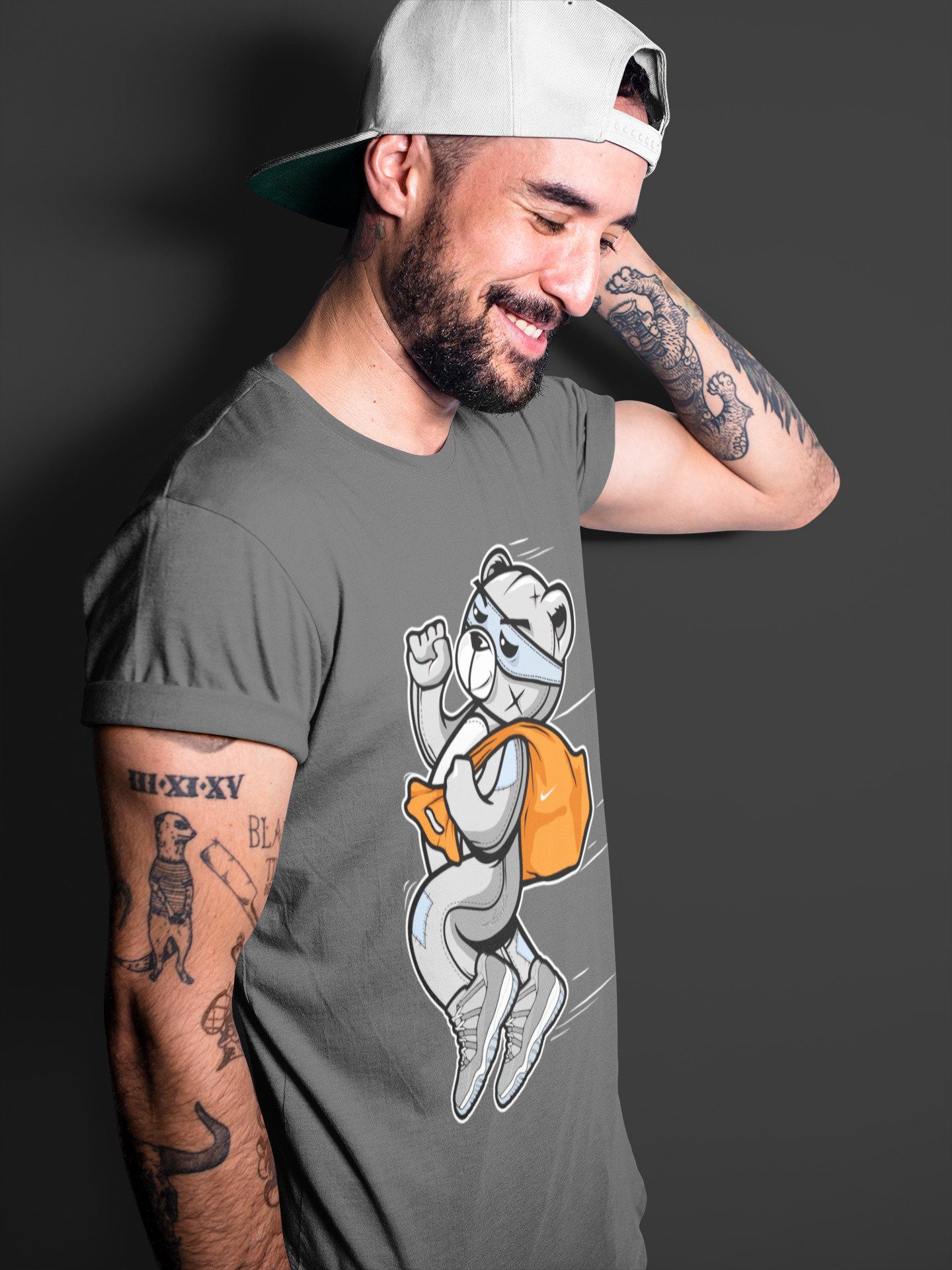 Jordan 11 Cool Grey Shirt To Match Jordans Thief Bear Sneaker Tees Jordan 11 Cool Grey Drip Gear Zone Sneaker Matching Clothing Unisex Shirts