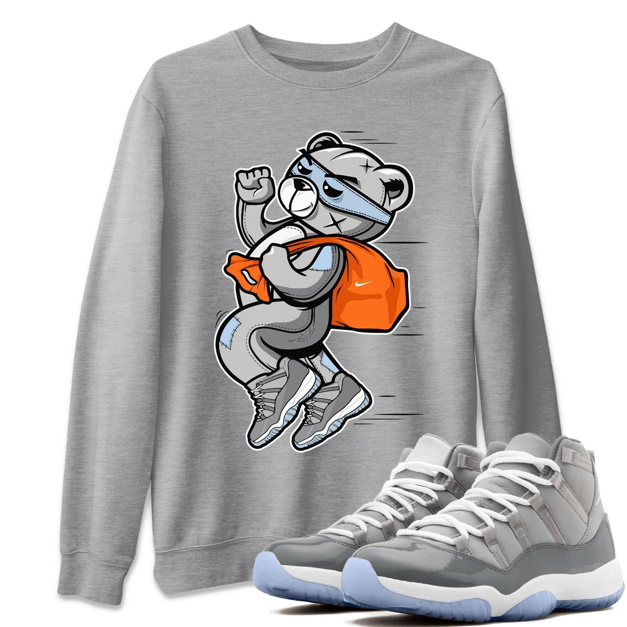 Jordan 11 Cool Grey Shirt To Match Jordans Thief Bear Sneaker Tees Jordan 11 Cool Grey Drip Gear Zone Sneaker Matching Clothing Unisex Shirts