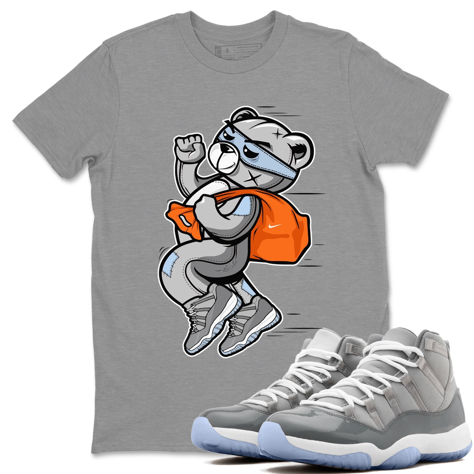 Jordan 11 Cool Grey Shirt To Match Jordans Thief Bear Sneaker Tees Jordan 11 Cool Grey Drip Gear Zone Sneaker Matching Clothing Unisex Shirts