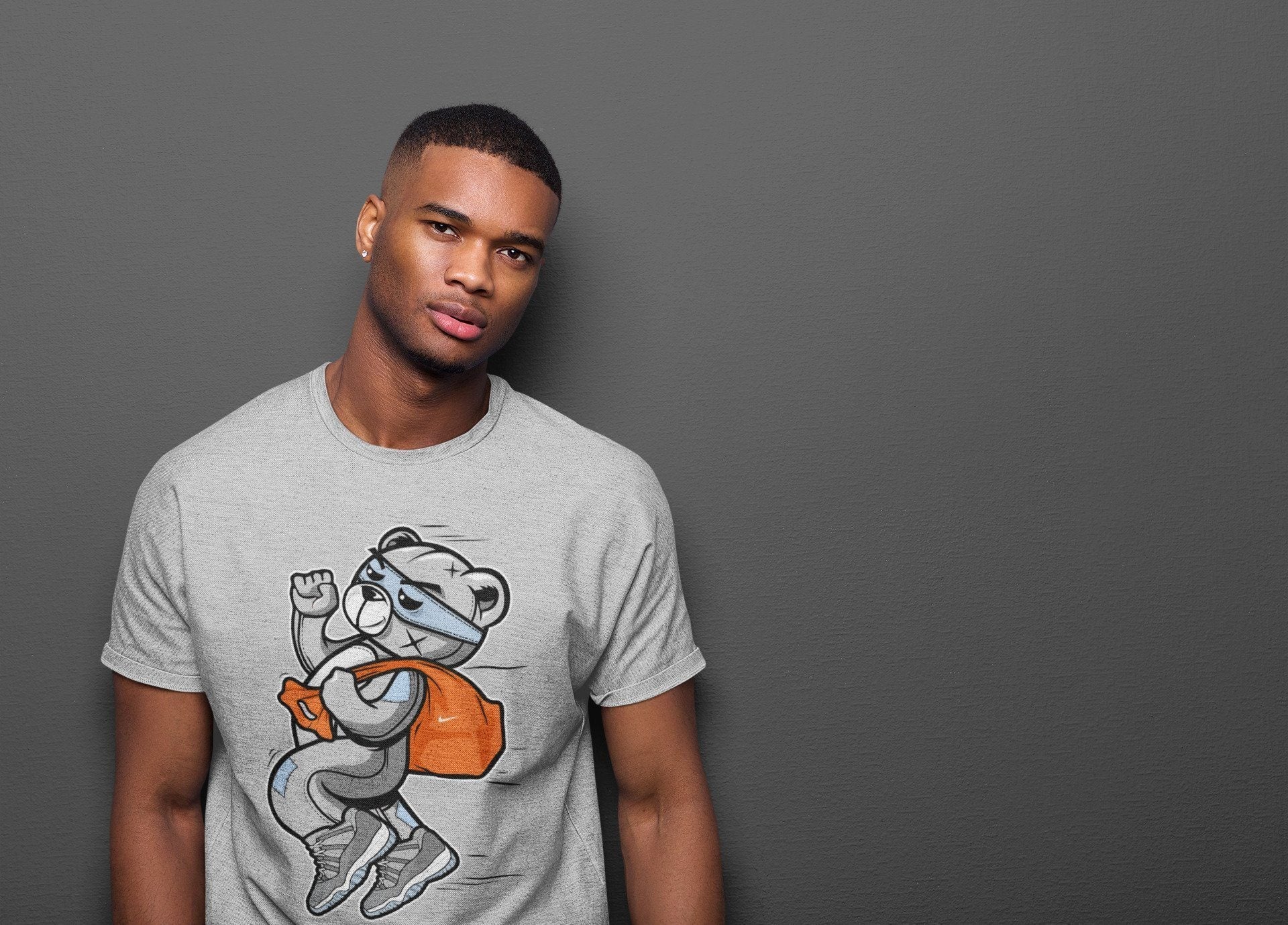 Jordan 11 Cool Grey Shirt To Match Jordans Thief Bear Sneaker Tees Jordan 11 Cool Grey Drip Gear Zone Sneaker Matching Clothing Unisex Shirts