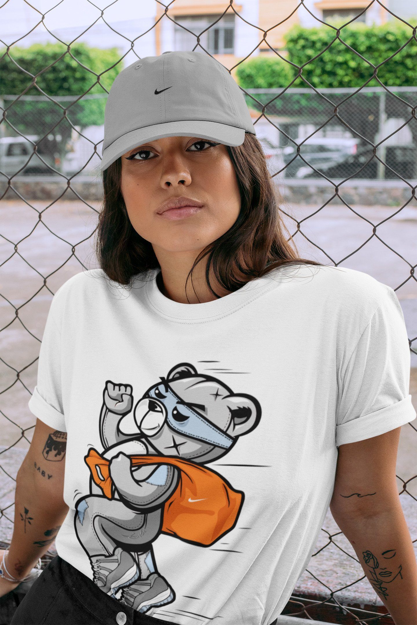 Jordan 11 Cool Grey Shirt To Match Jordans Thief Bear Sneaker Tees Jordan 11 Cool Grey Drip Gear Zone Sneaker Matching Clothing Unisex Shirts