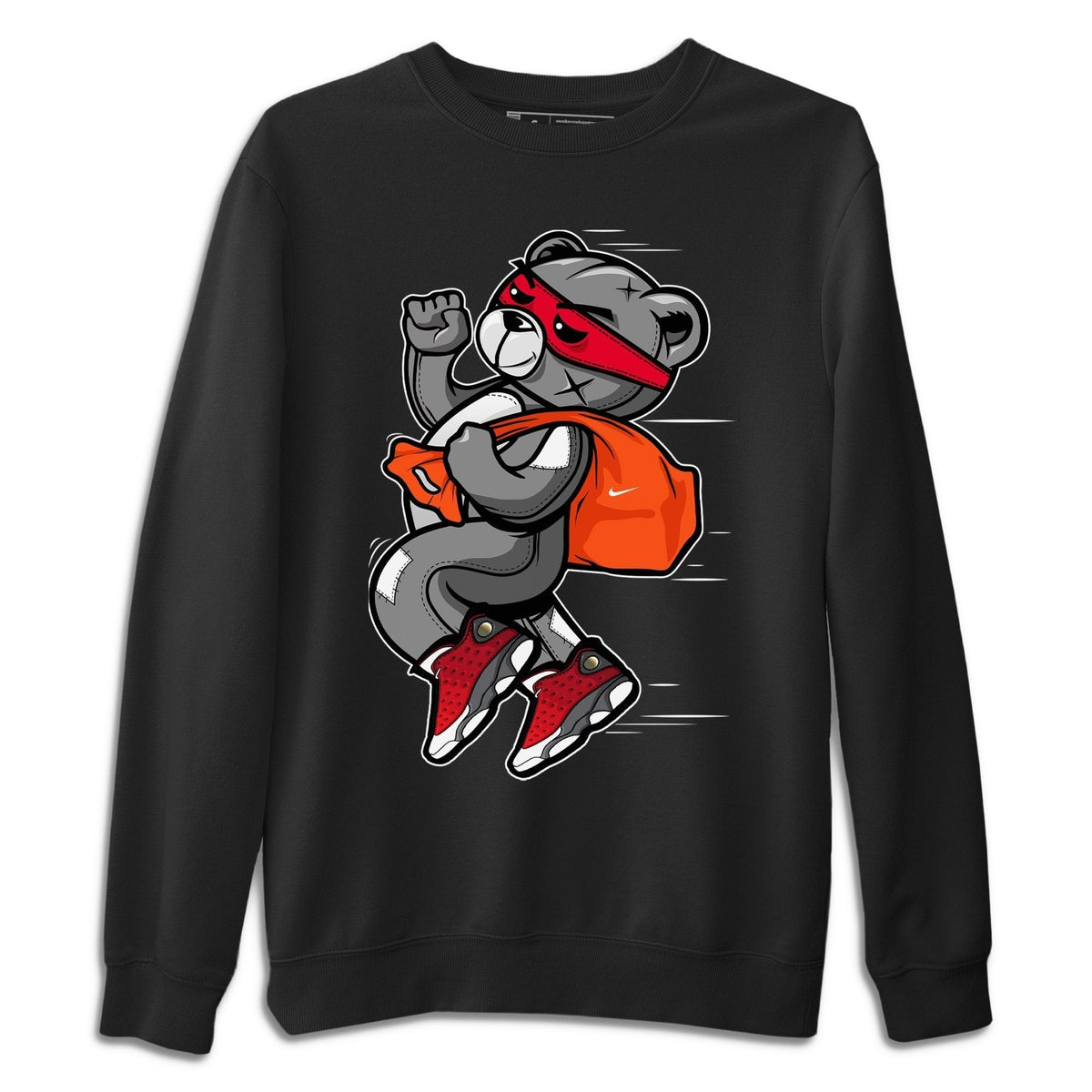 Jordan 13 Red Flint Shirt To Match Jordans Thief Bear Sneaker Tees Jordan 13 Red Flint Drip Gear Zone Sneaker Matching Clothing Unisex Shirts