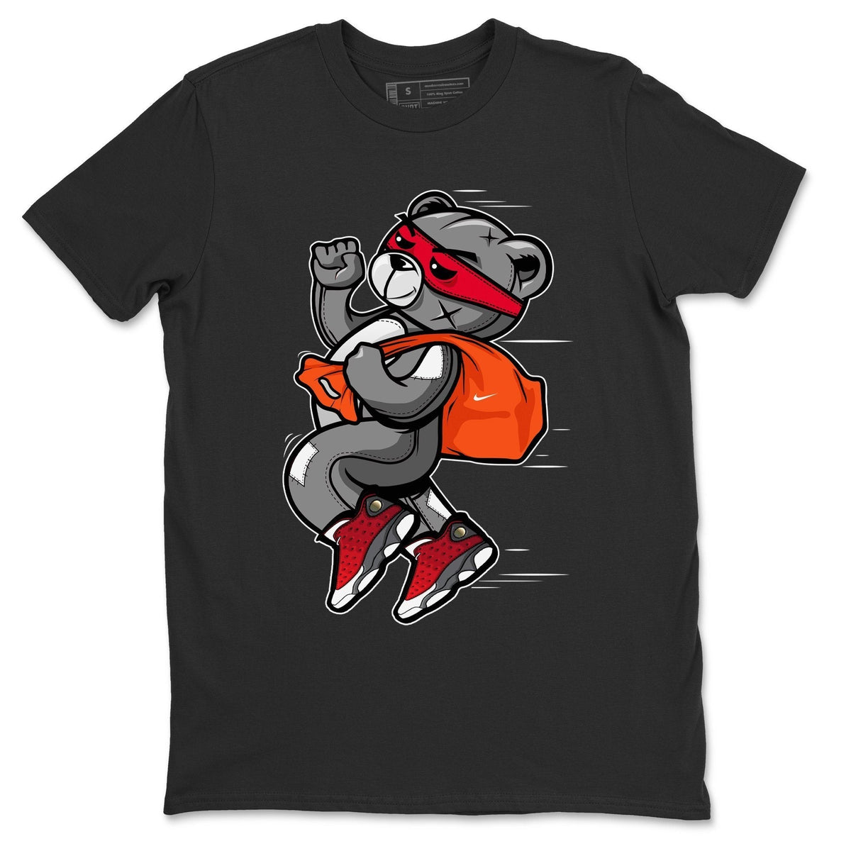 Jordan 13 Red Flint Shirt To Match Jordans Thief Bear Sneaker Tees Jordan 13 Red Flint Drip Gear Zone Sneaker Matching Clothing Unisex Shirts